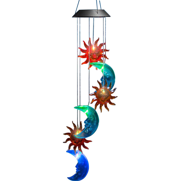 Wind Weather Solar Sun And Moon Mobile Chime Reviews Solar Sun And Moon Mobile Wind Chime