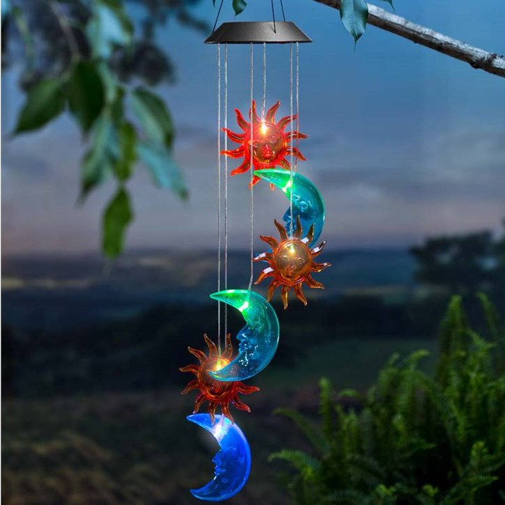 Wind Chimes Bells You Ll Love Wayfair Solar Sun And Moon Mobile Wind Chime