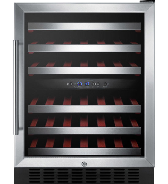 Summit Appliance 46 Bottle Dual Zone Convertible Wine Cooler & Reviews