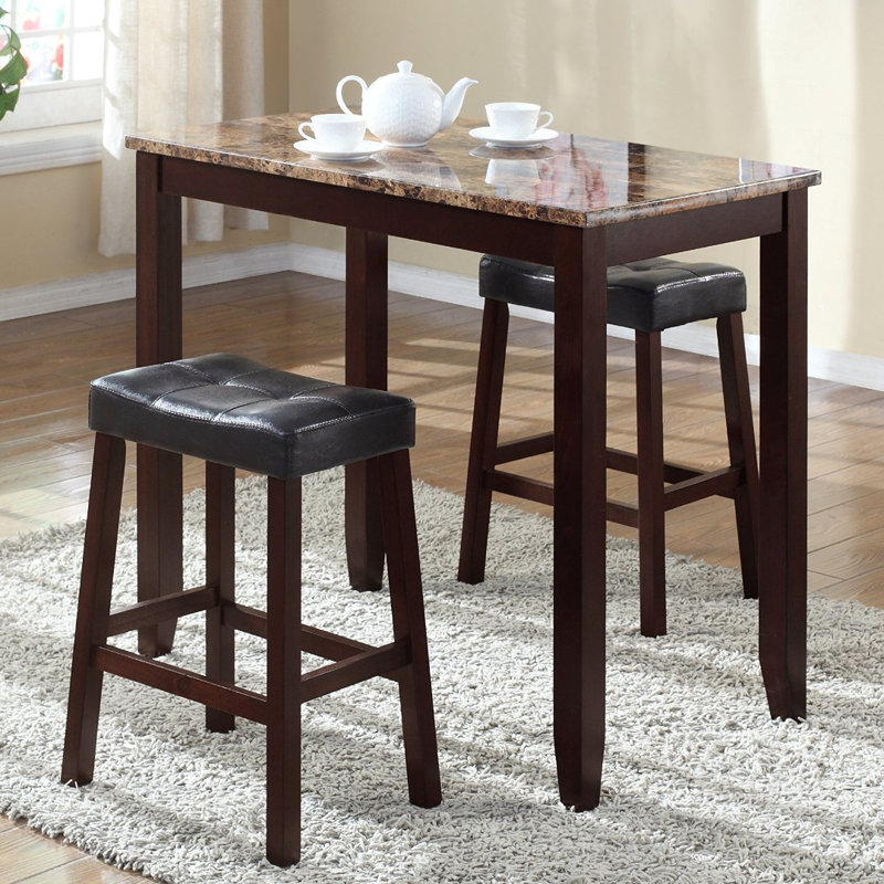 Andover Mills Daisy 3 Piece Counter Height Pub Table Set Reviews Default Name