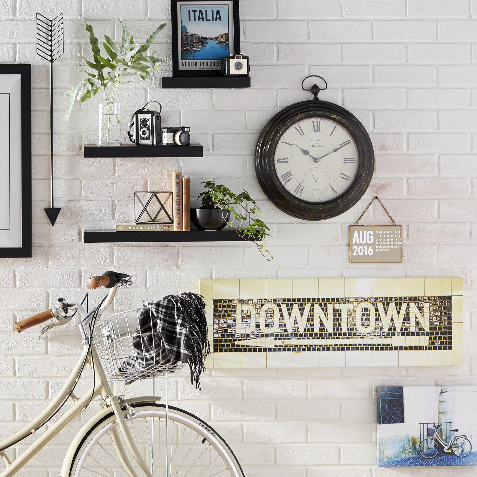 Creative CoOp Metal Pocket Wall Clock & Reviews Wayfair