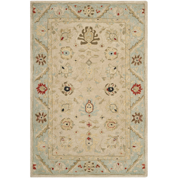 Safavieh Anatolia Natural/Soft Turquoise Area Rug & Reviews Wayfair