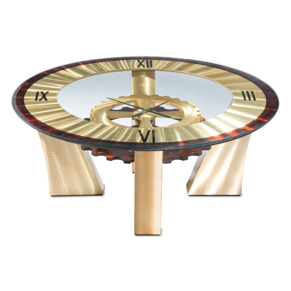nova of california cog clock coffee table | wayfair nova of california cog clock coffee table | wayfair