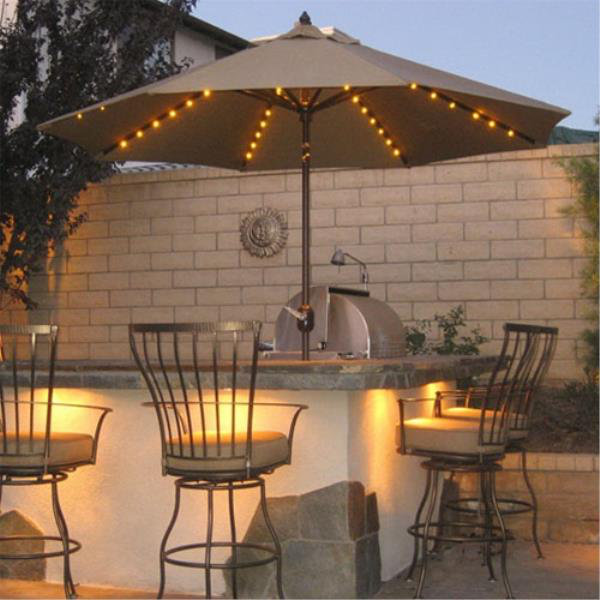 Galtech 9' Lit Deluxe Illuminated Umbrella & Reviews Wayfair