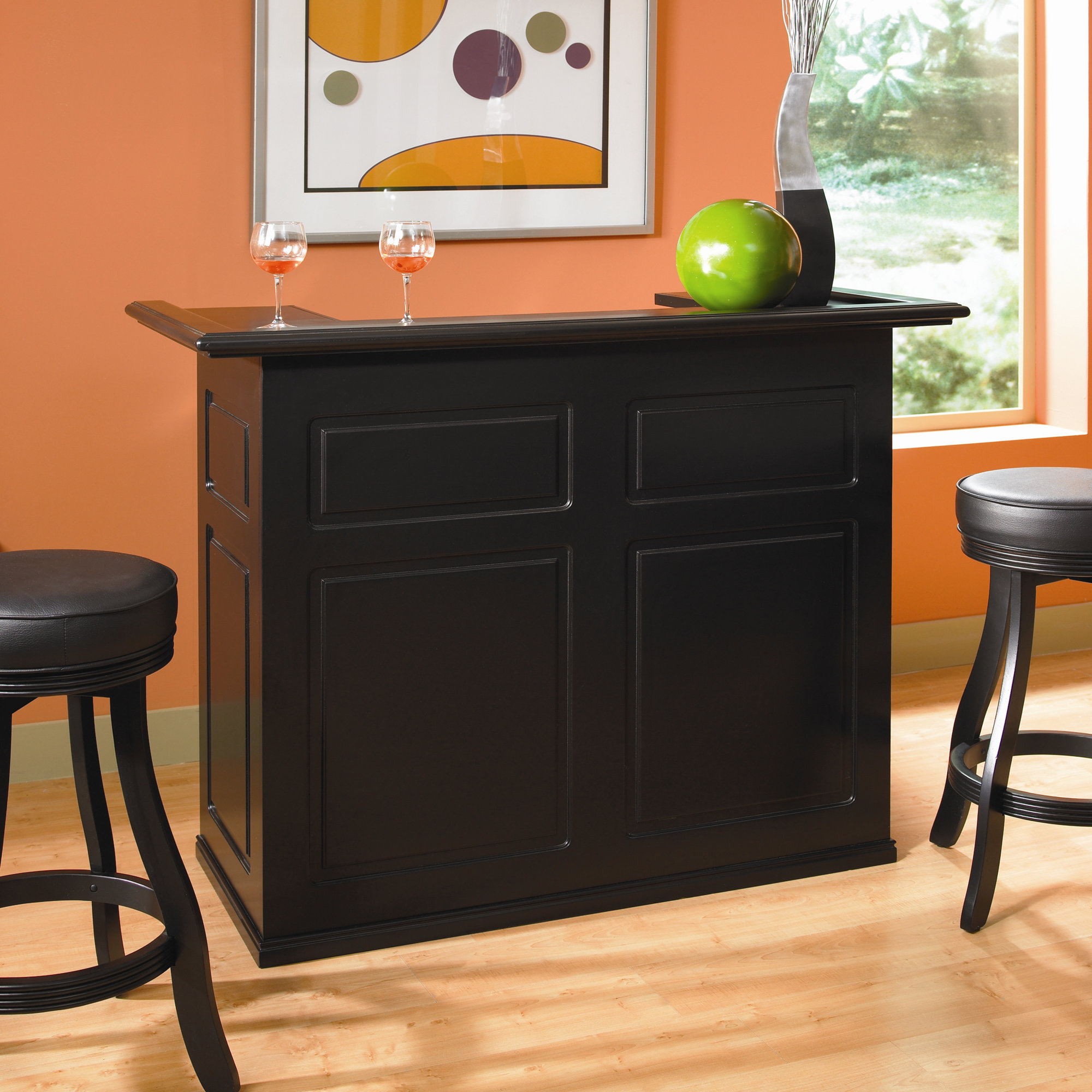 American Heritage Trenton Bar with Wine Storage & Reviews Wayfair