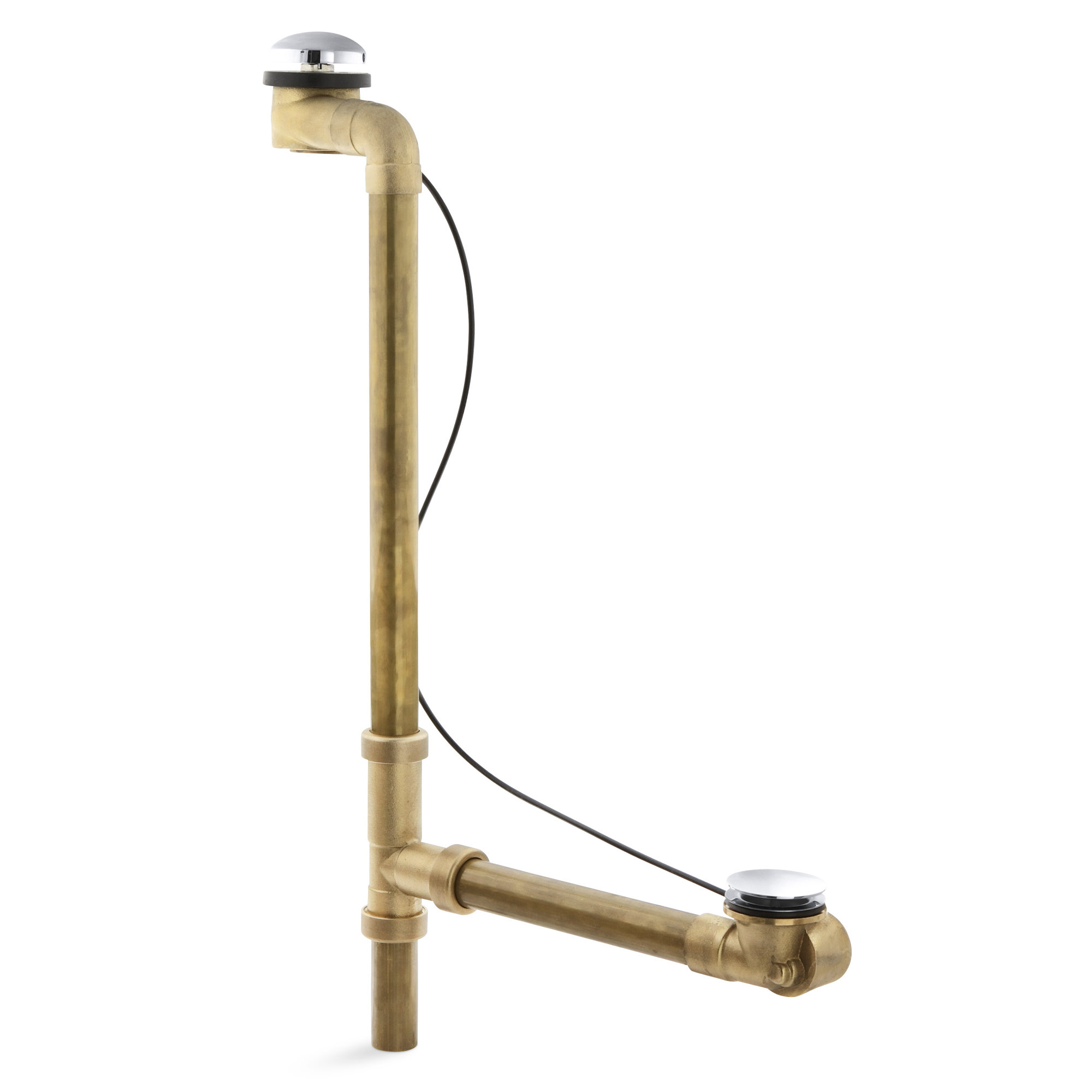 Kohler Clearflo Horizontal 3 25 Leg Tub Bathroom Sink Drain With Clearflo Horizontal 3 25 Leg Tub Bathroom Sink Drain With Overflow