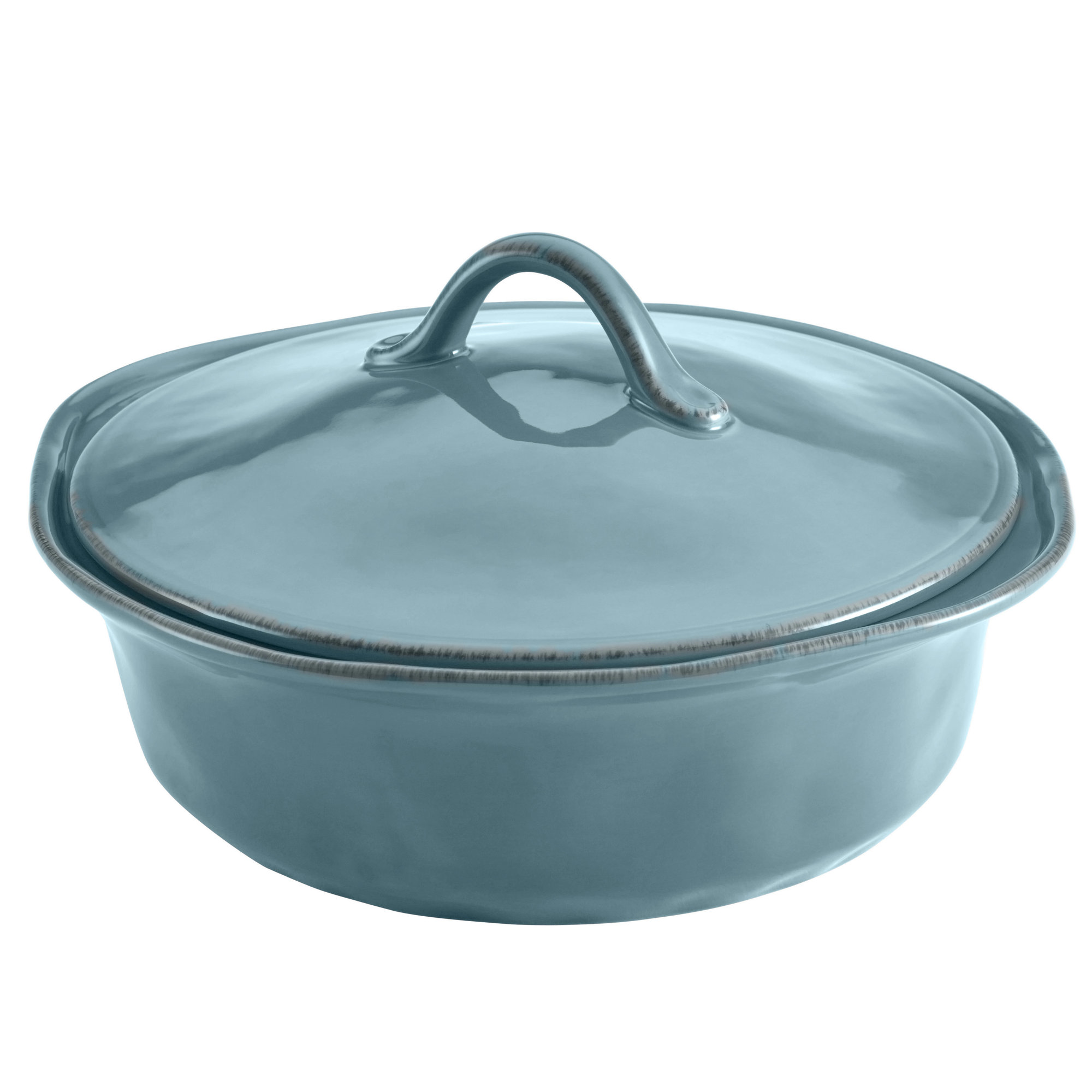 Rachael Ray Cucina 3 Piece Stoneware Round Casserole Set & Reviews