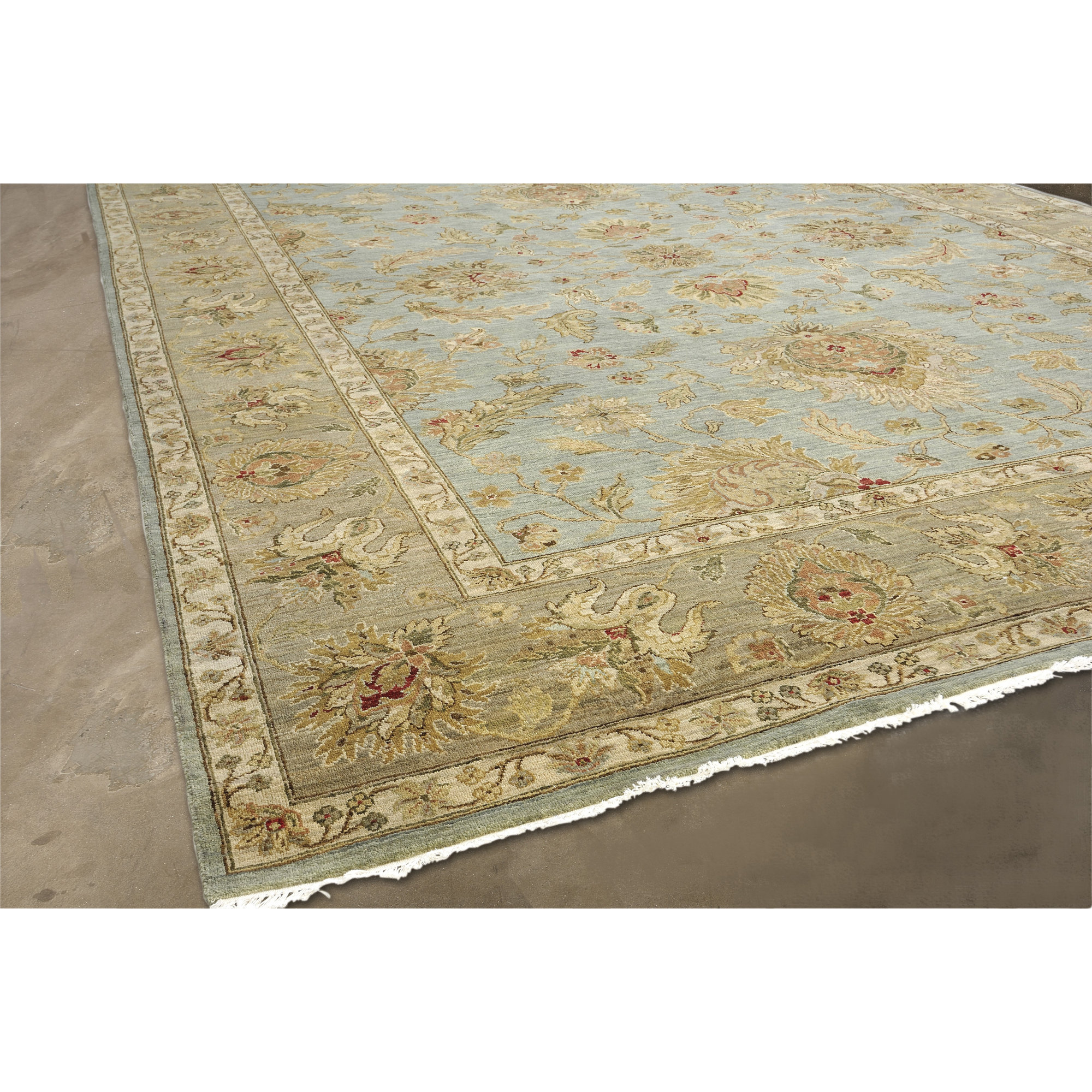 AMER Rugs Antiquity Pompeii Aqua/Tan Area Rug & Reviews Wayfair