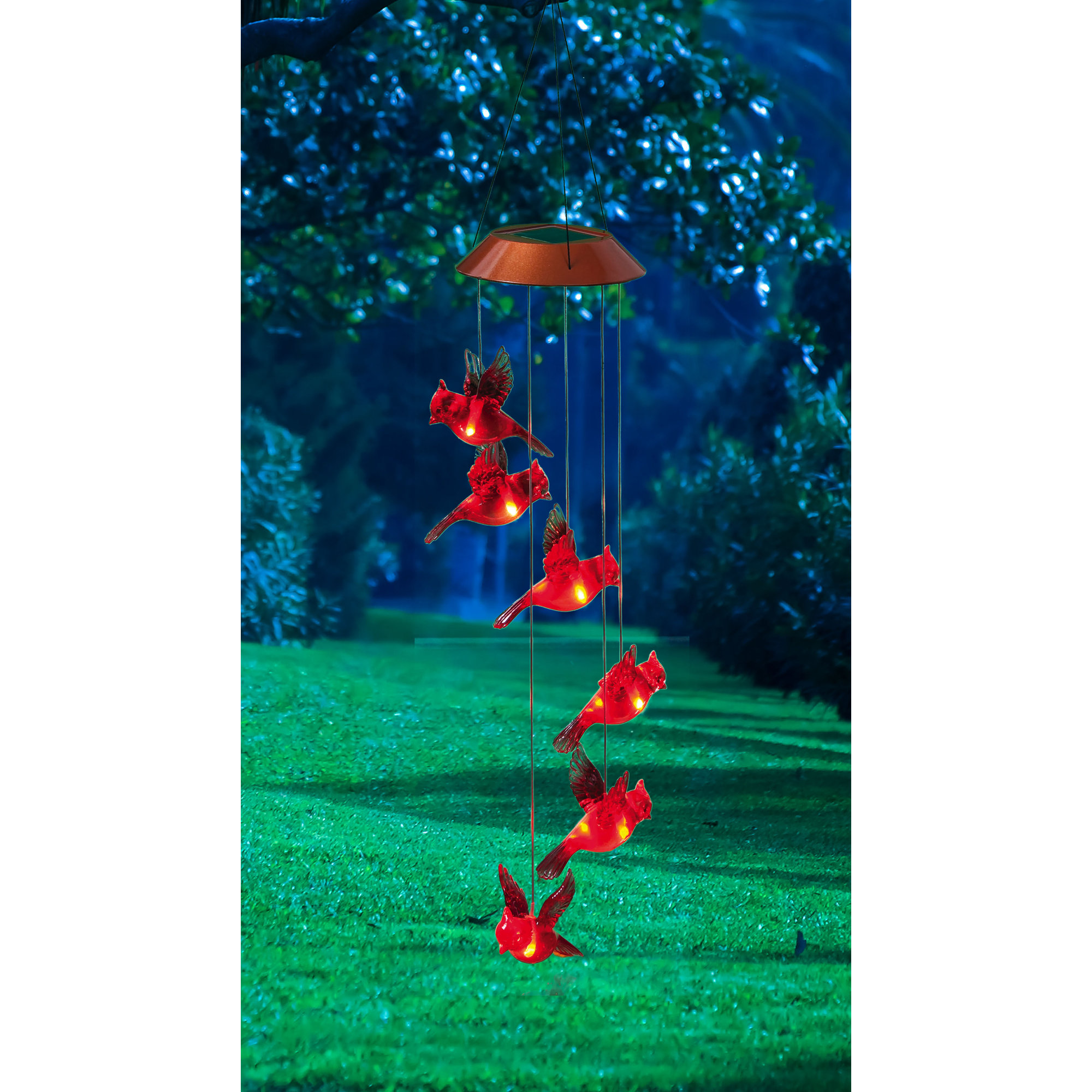 Evergreen Flag Garden Days Cardinal Solar Mobile Wind Garden Days Cardinal Solar Mobile Wind Chime
