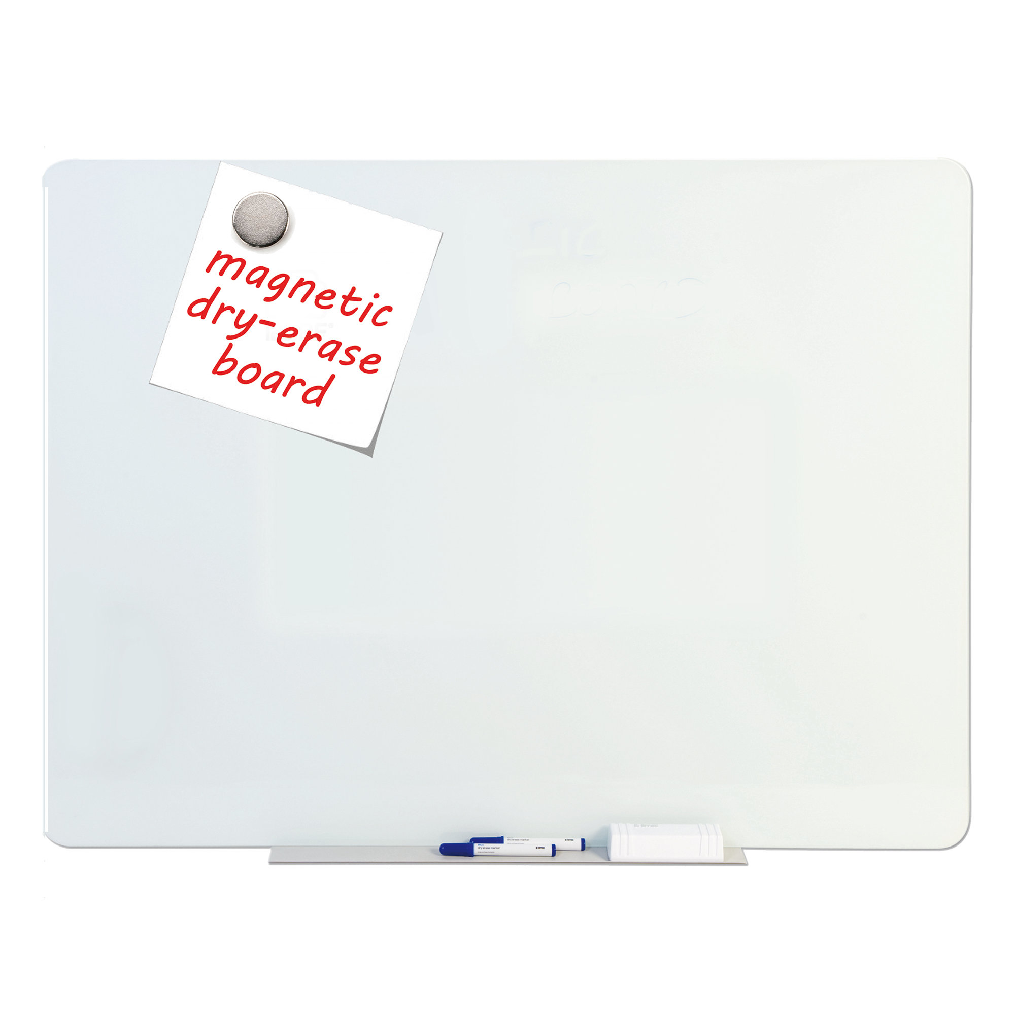 Mastervision Tempered Glass Dry Erase Wall Mounted Glass Board