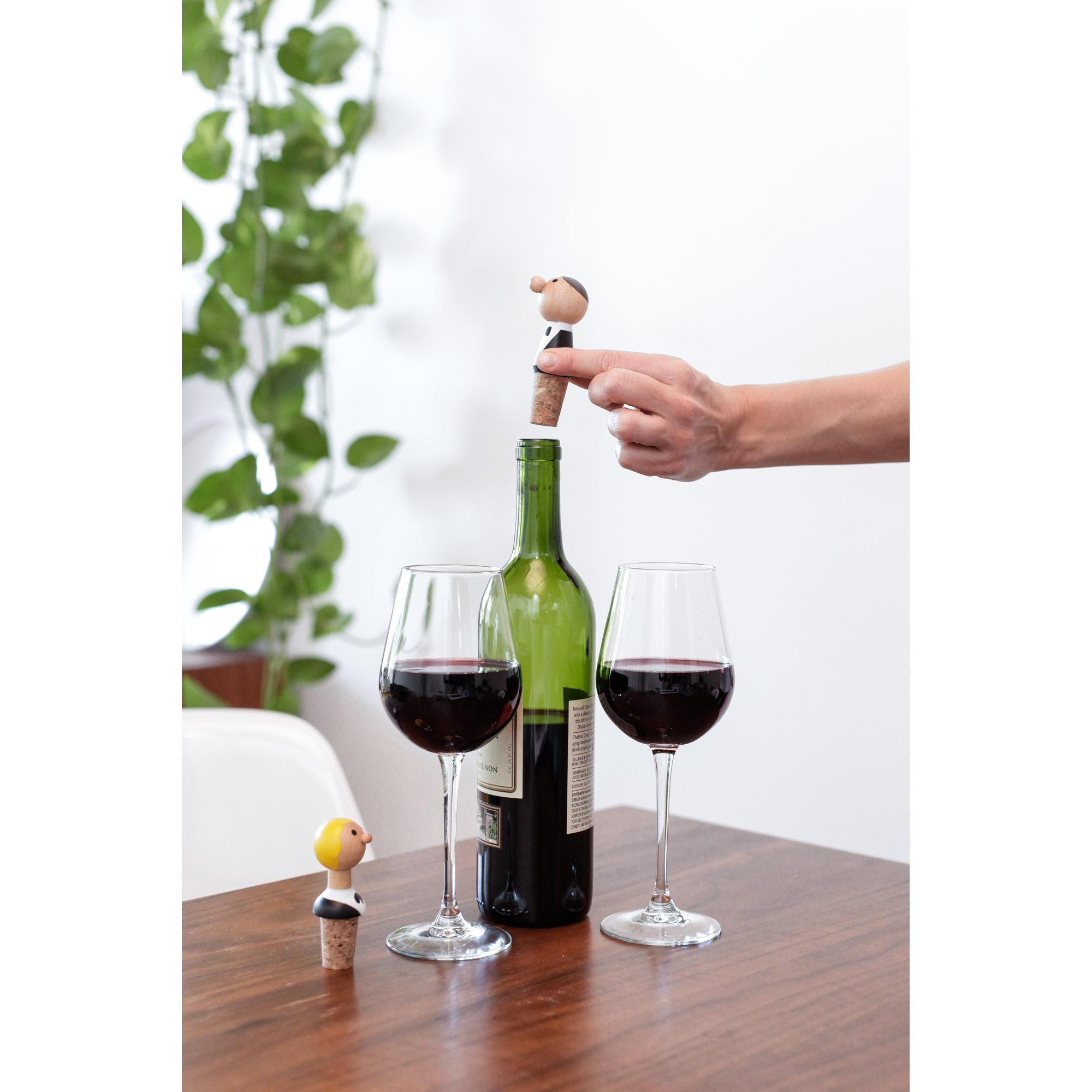 Kikkerland 2 Piece At Your Service Bottle Stopper Set & Reviews Wayfair