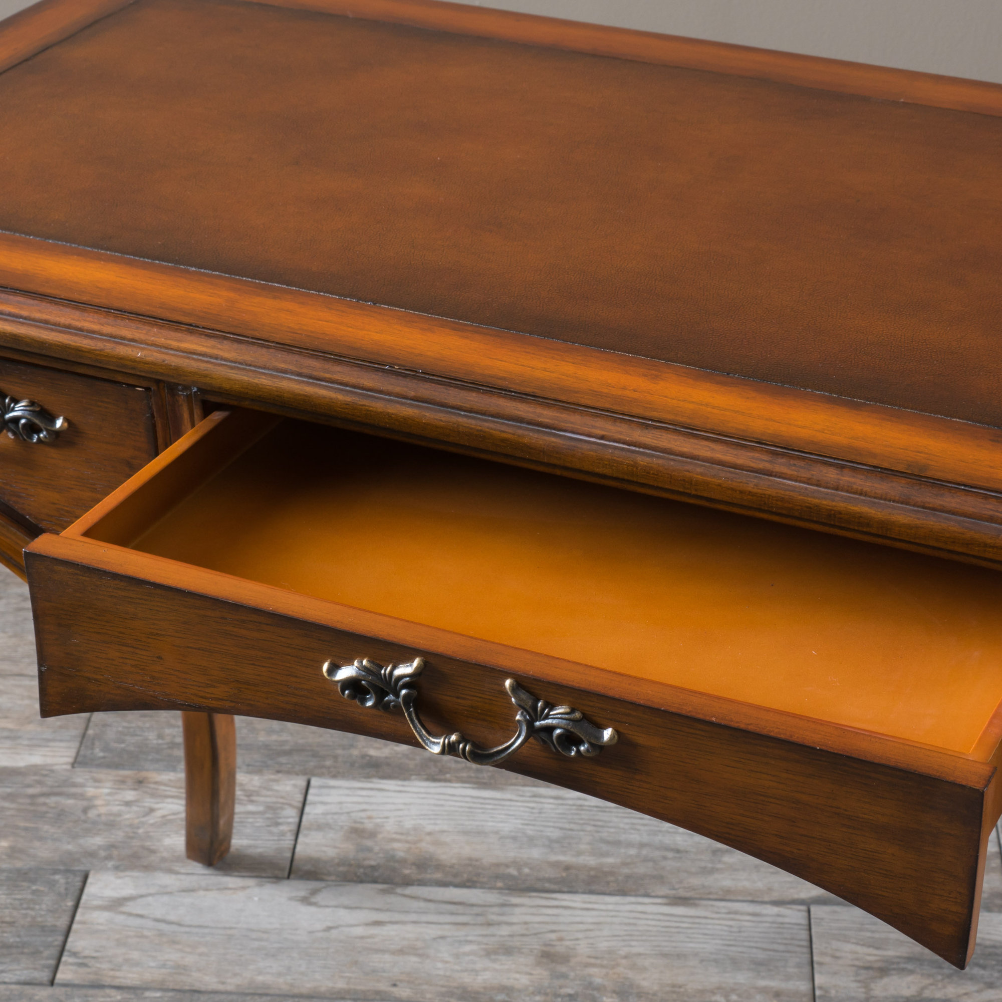 Home Loft Concepts Victorian Writing Desk with 3 Drawers & Reviews