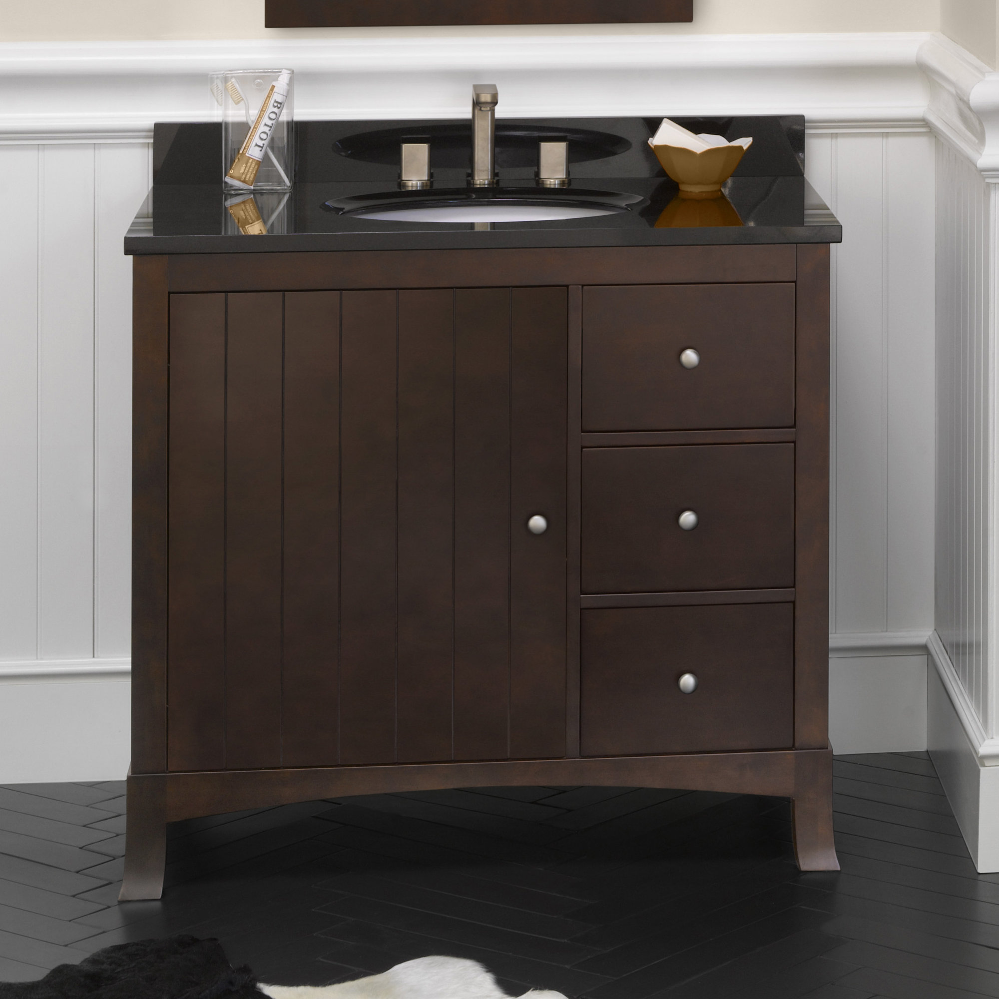 Ronbow Hampton 36" Single Bathroom Vanity Set with Mirror & Reviews