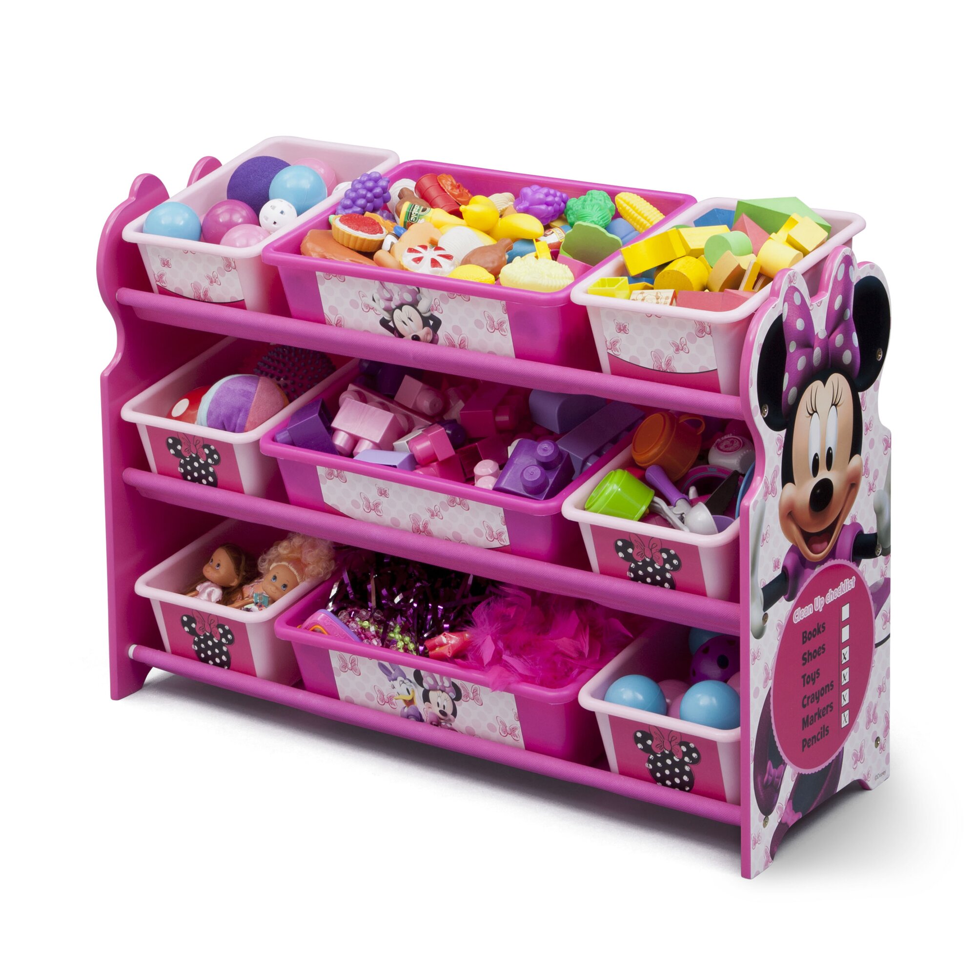 minnie mouse book and toy organizer