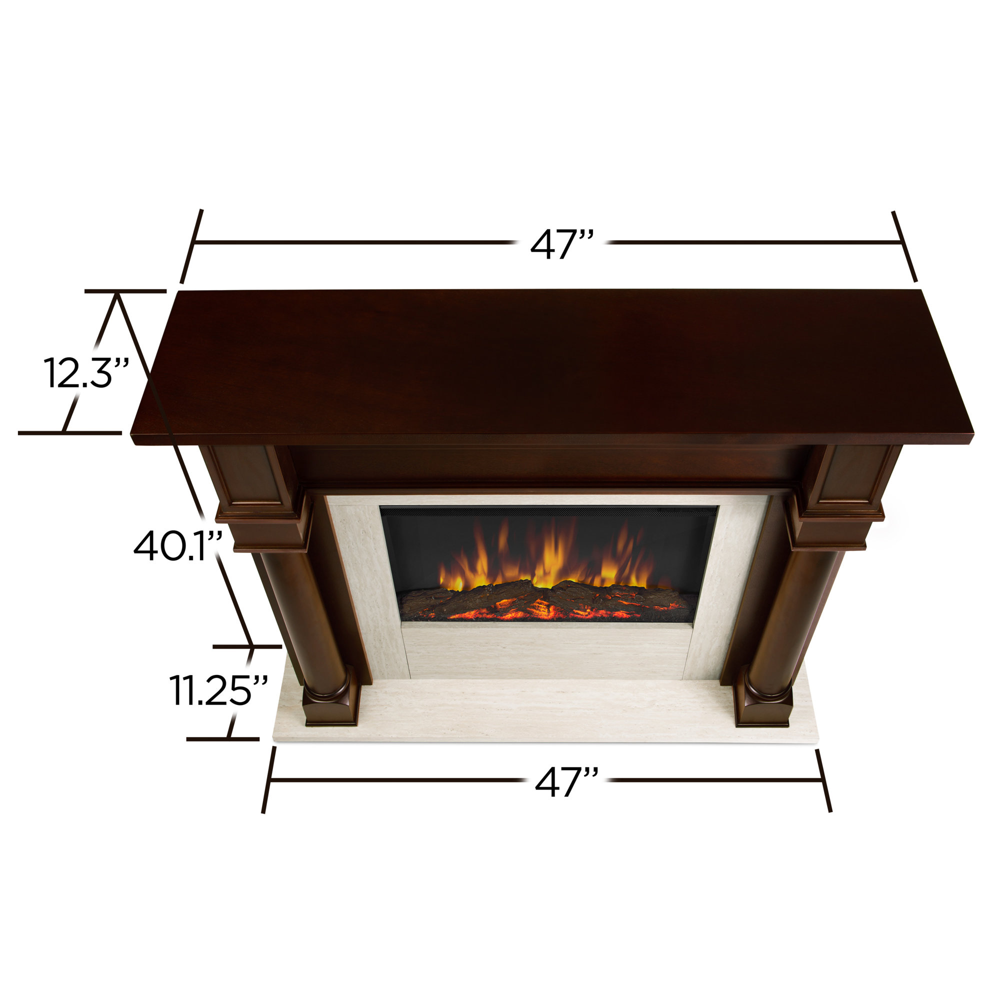 Real Flame Berkeley Electric Fireplace & Reviews Wayfair