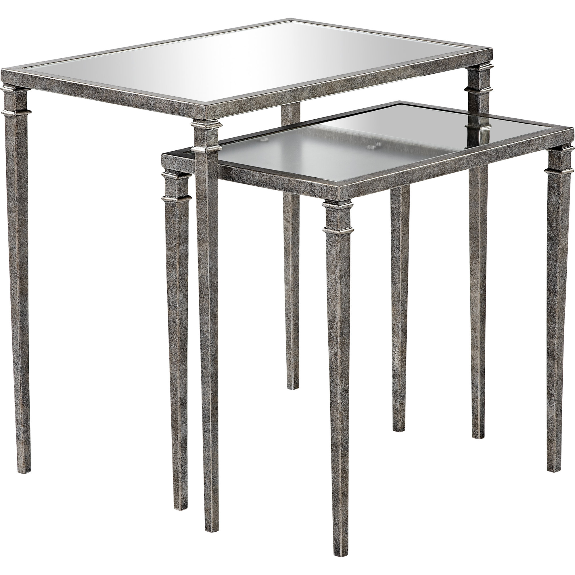 House of Hampton Kenzie 2 Piece Mirrored Nesting Table & Reviews Wayfair