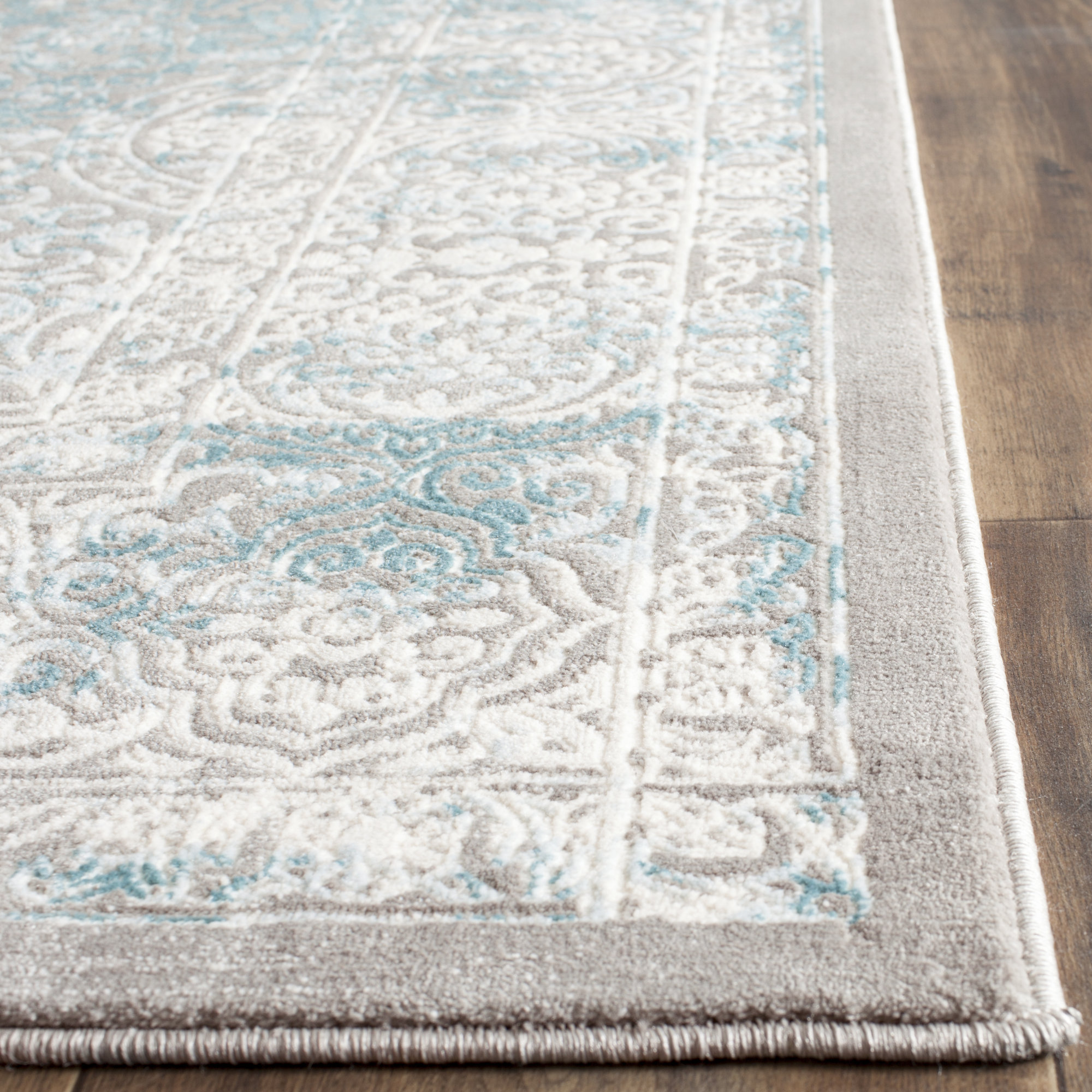 Auguste Teal/Ivory Area Rug & Reviews Birch Lane