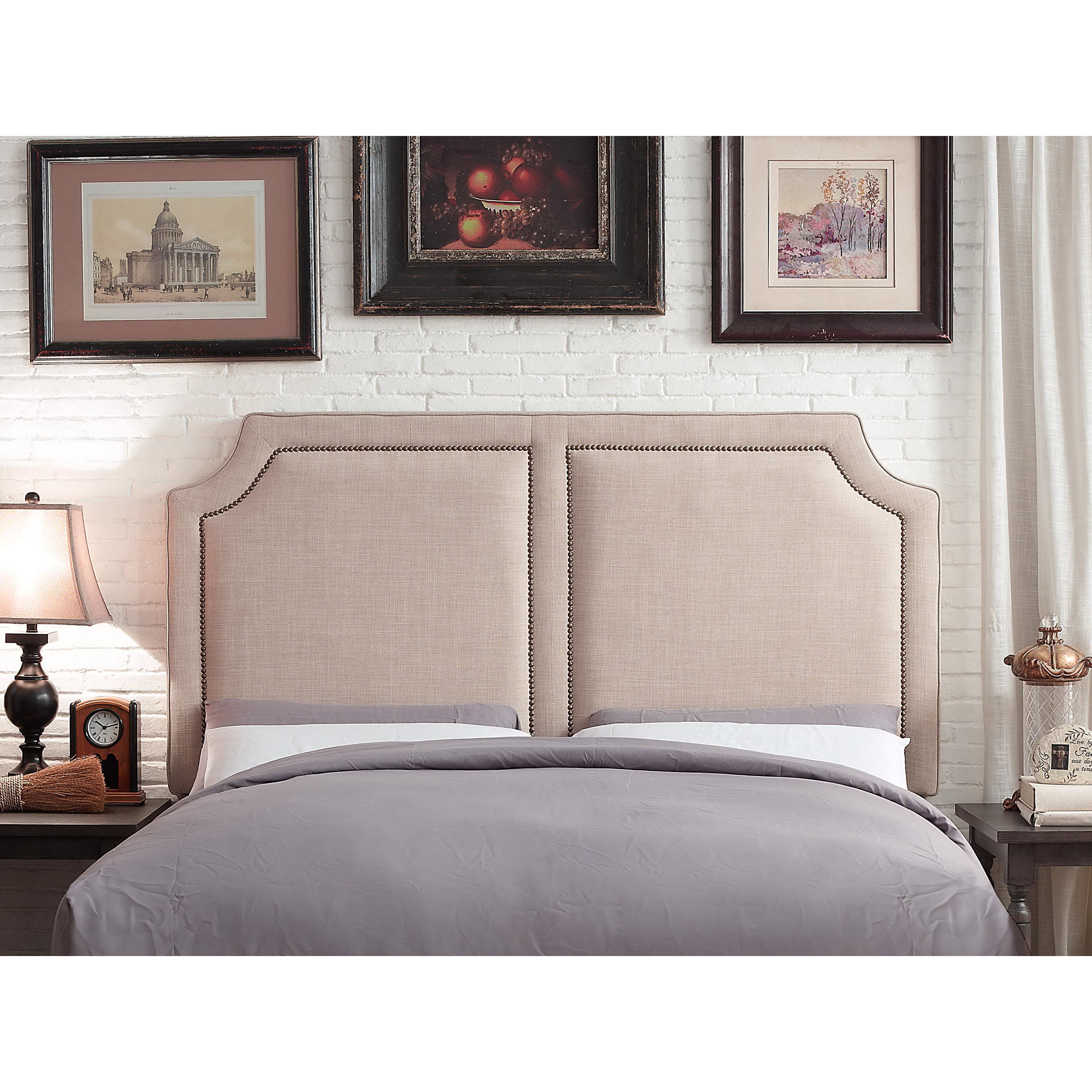 Mulhouse Furniture Sanibel Queen Upholstered Panel Headboard & Reviews