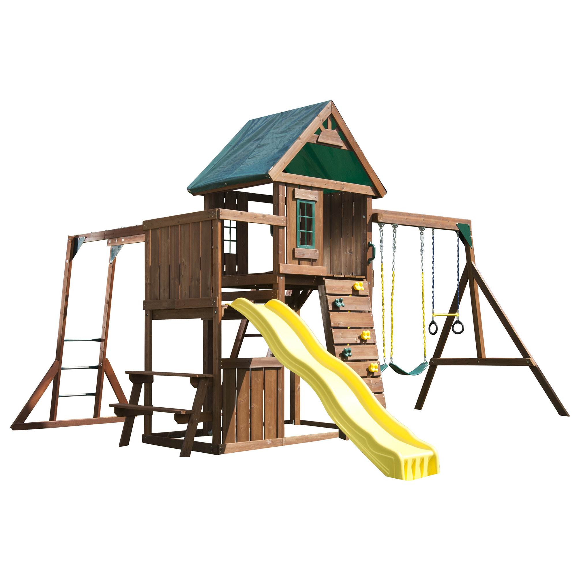 SwingnSlide Chesapeake Wood Complete Swing Set & Reviews Wayfair