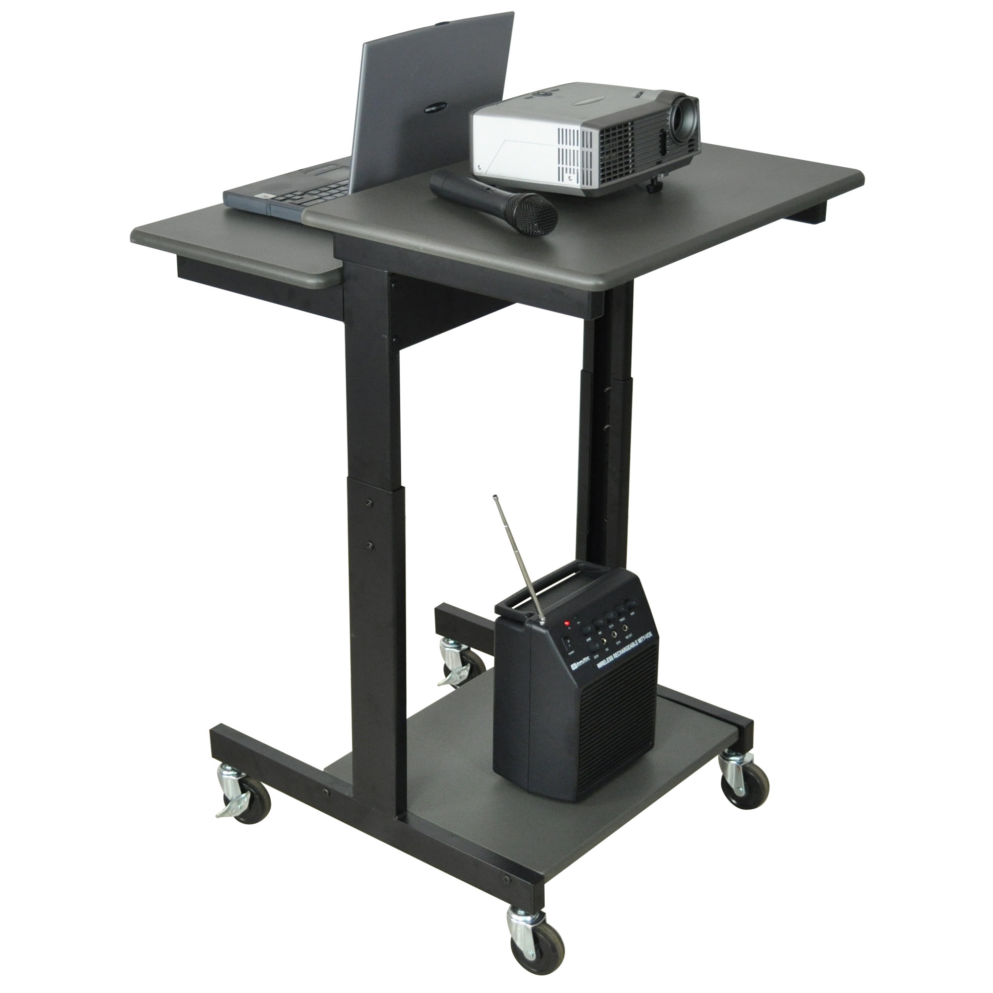 Luxor Mobile Adjustable Height Computer Workstation AV Cart & Reviews