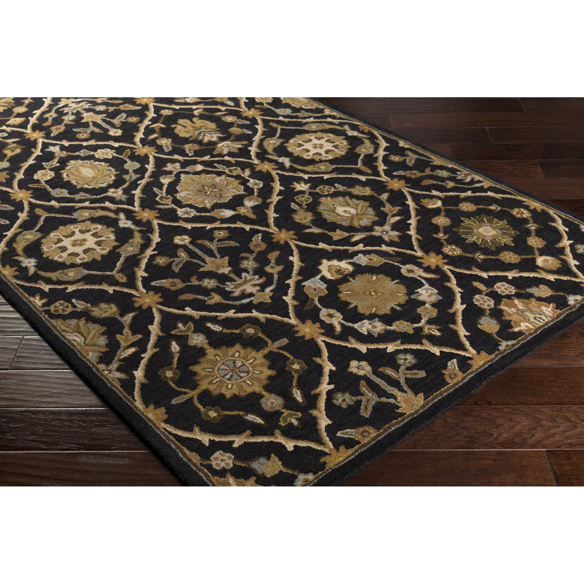 Middlebury Black Oriental Wool HandTufted Area Rug & Reviews Joss & Main