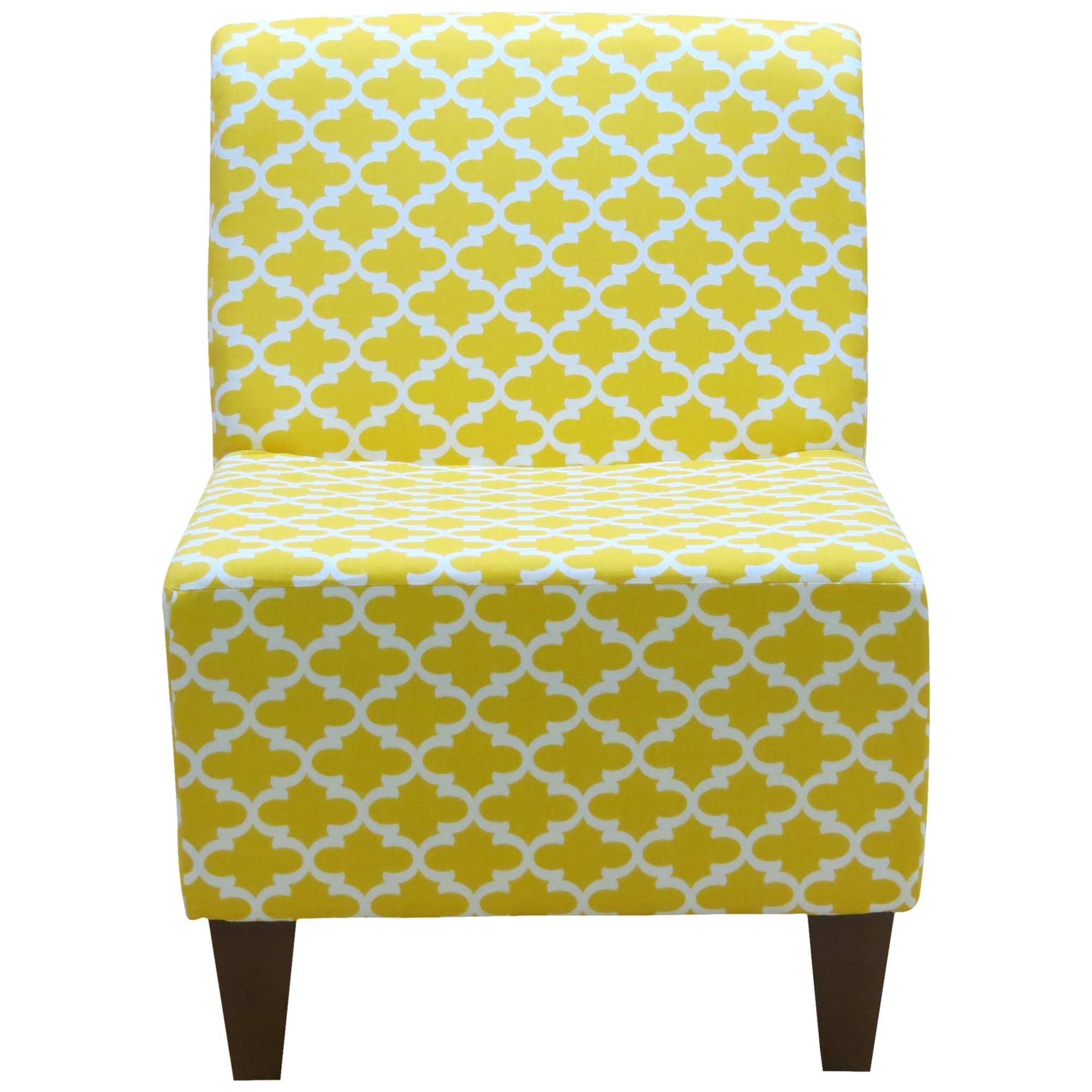 Fox Hill Trading Penelope Armless Fulton Corn Yellow Slipper Chair