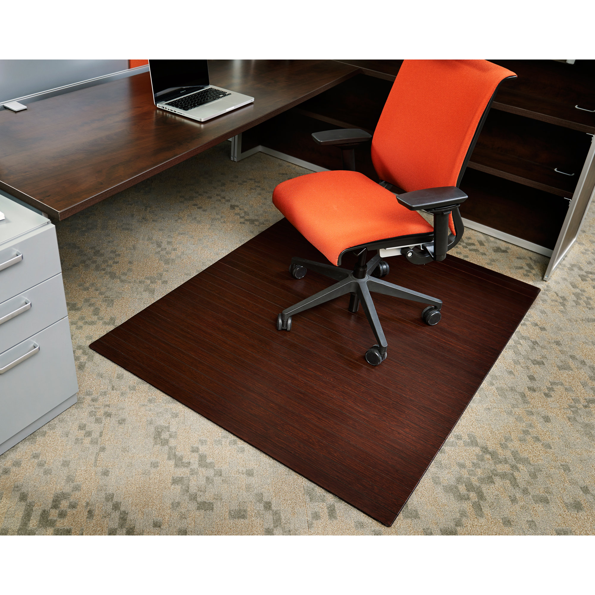 Chair Mat For Hardwood Floor office impressions chair mat for carpet 46 x 60 clear Bamboo Rectangular Office Chair Mat Chair Mat For Hardwood Floor polypropylene black chair mat for hardwood floors Bamboo Rectangular Office Chair Mat