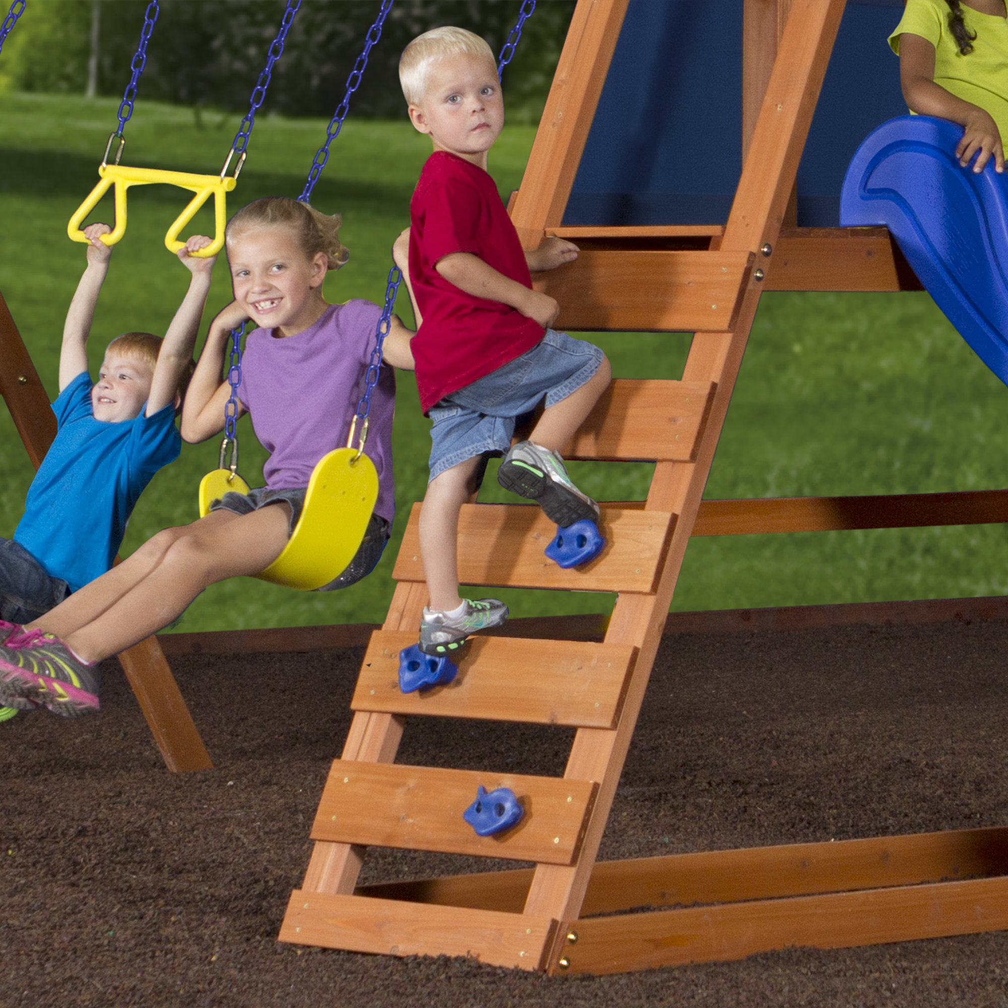 Backyard Discovery Dayton All Cedar Swing Set & Reviews Wayfair