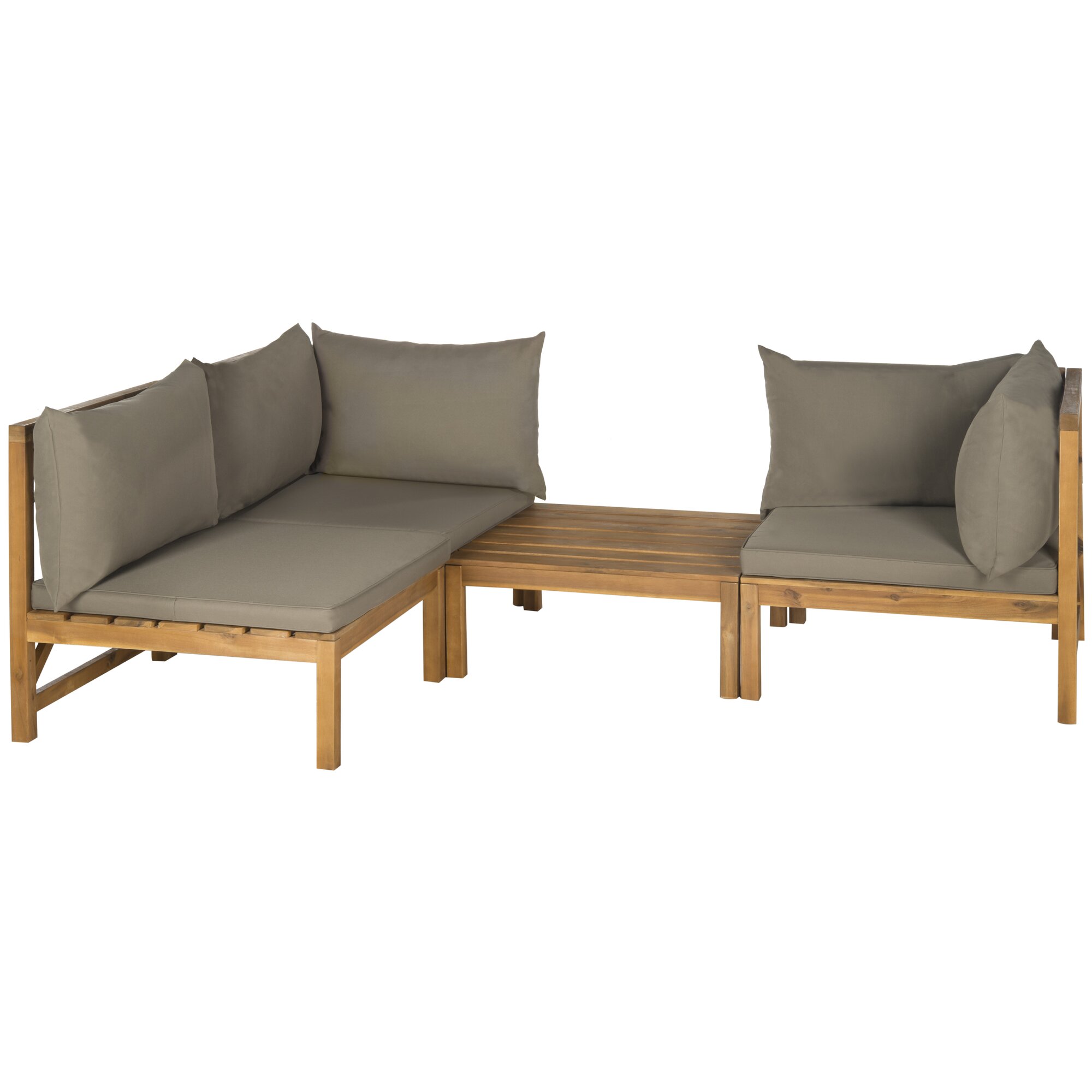 Sanibel Lynwood Modular Outdoor 4 Piece Seating Group With Cushion 