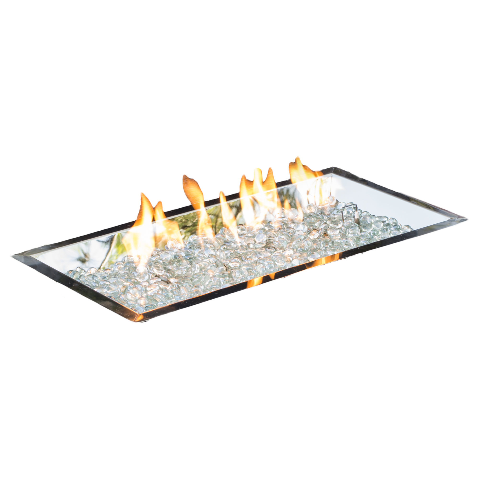The Outdoor GreatRoom Company Steel / Glass Gas Fire Pit Burner