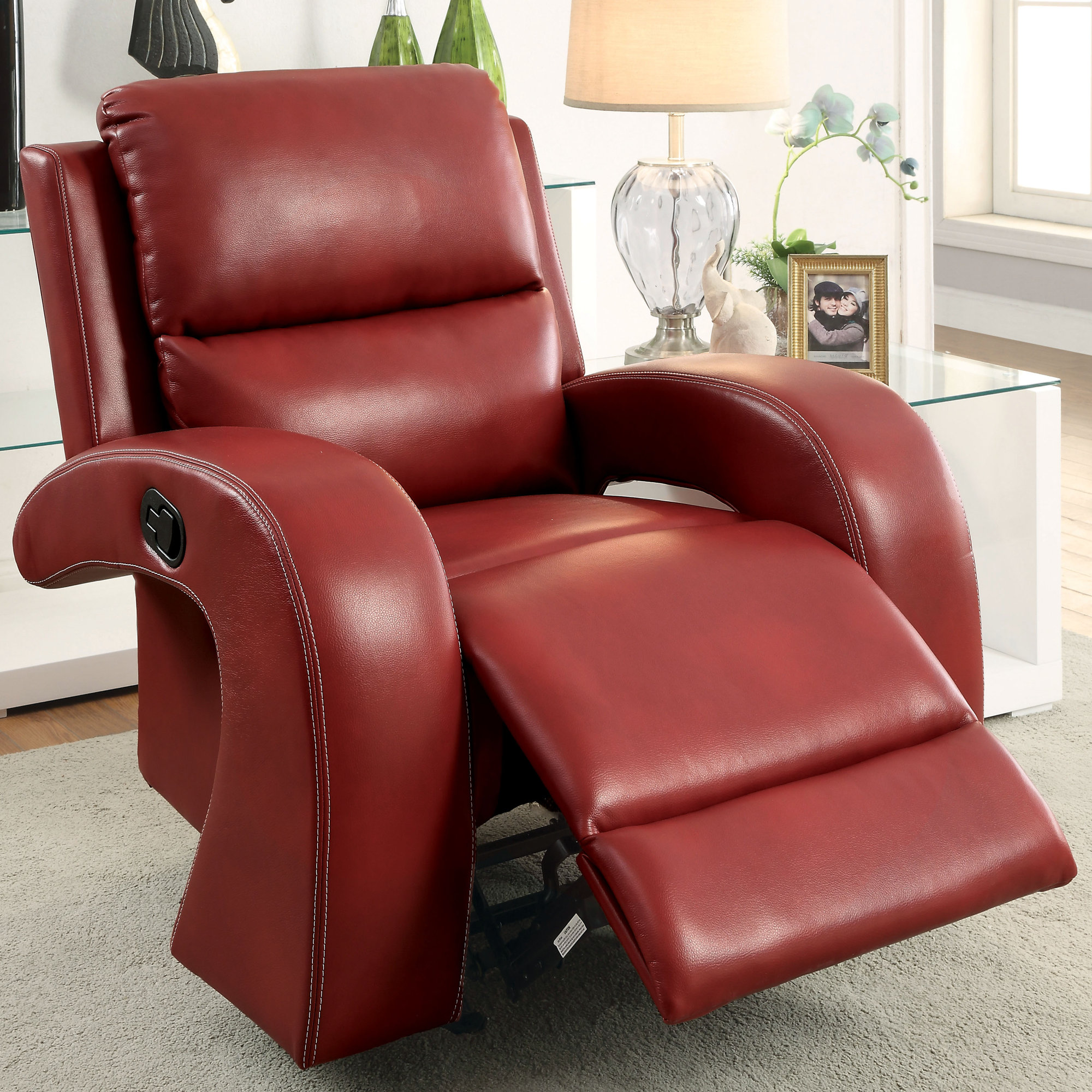 Wade Logan Willard Faux Leather Recliner & Reviews Wayfair
