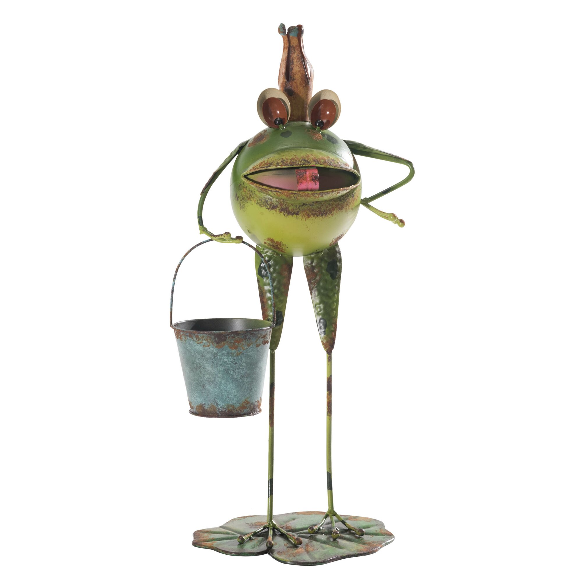 Sunjoy Whimsical Bucket Frog Garden Statue & Reviews | Wayfair