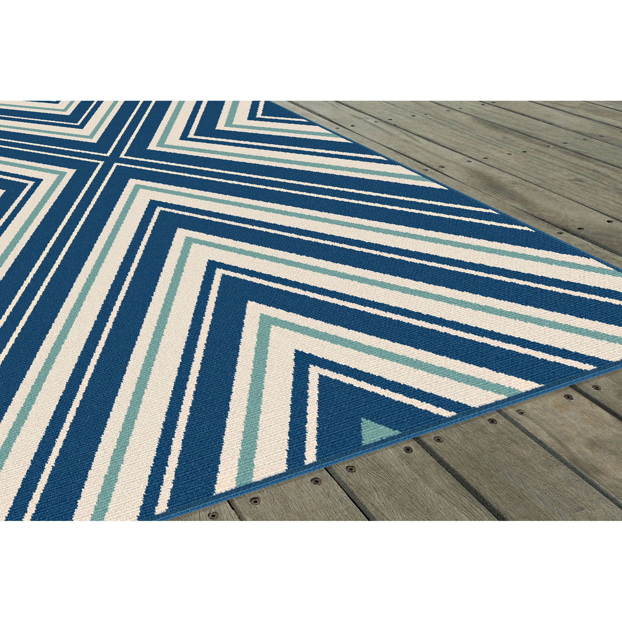 Threadbind Fairhaven Navy Indoor/Outdoor Area Rug & Reviews Wayfair