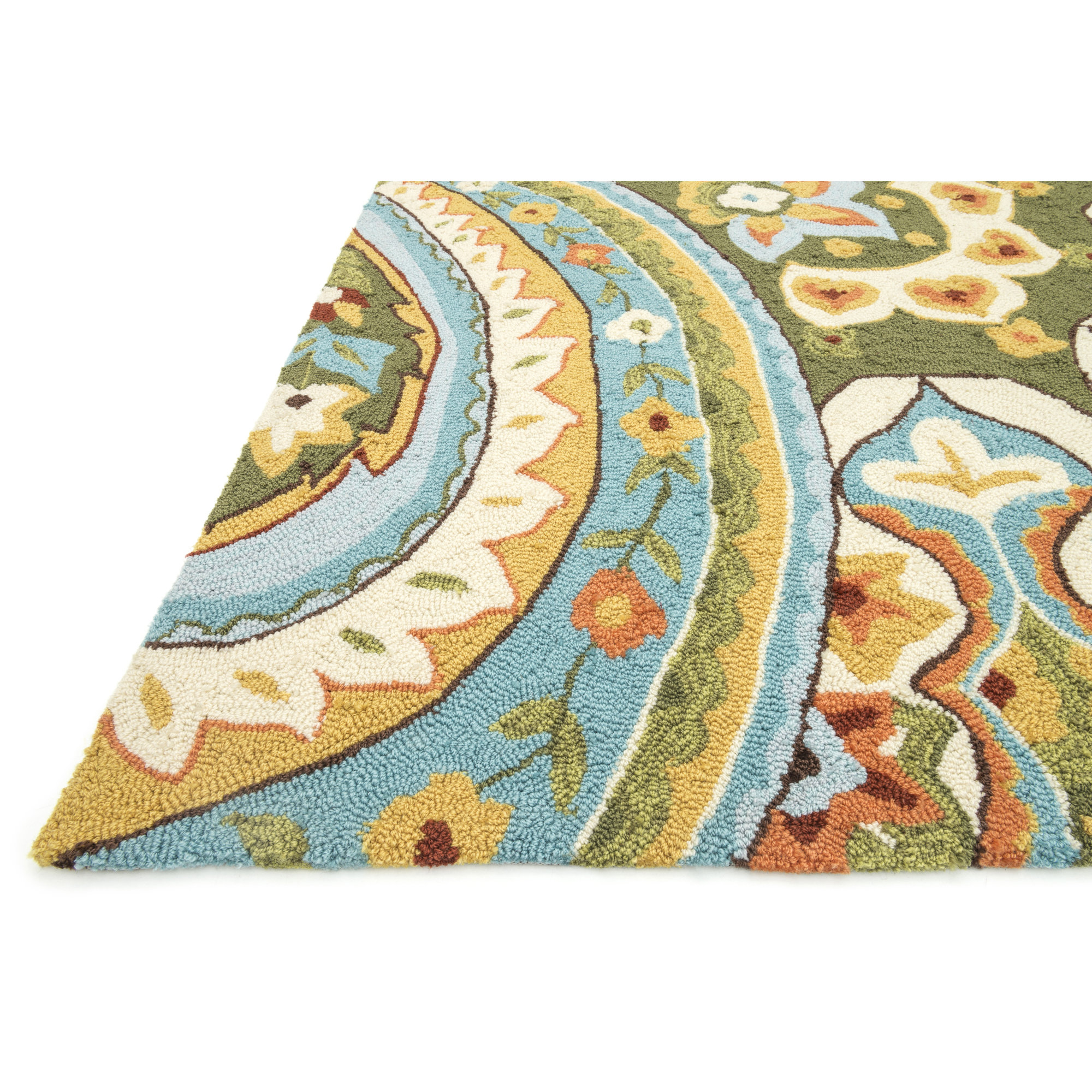 HandHooked Green/Blue Area Rug & Reviews Birch Lane