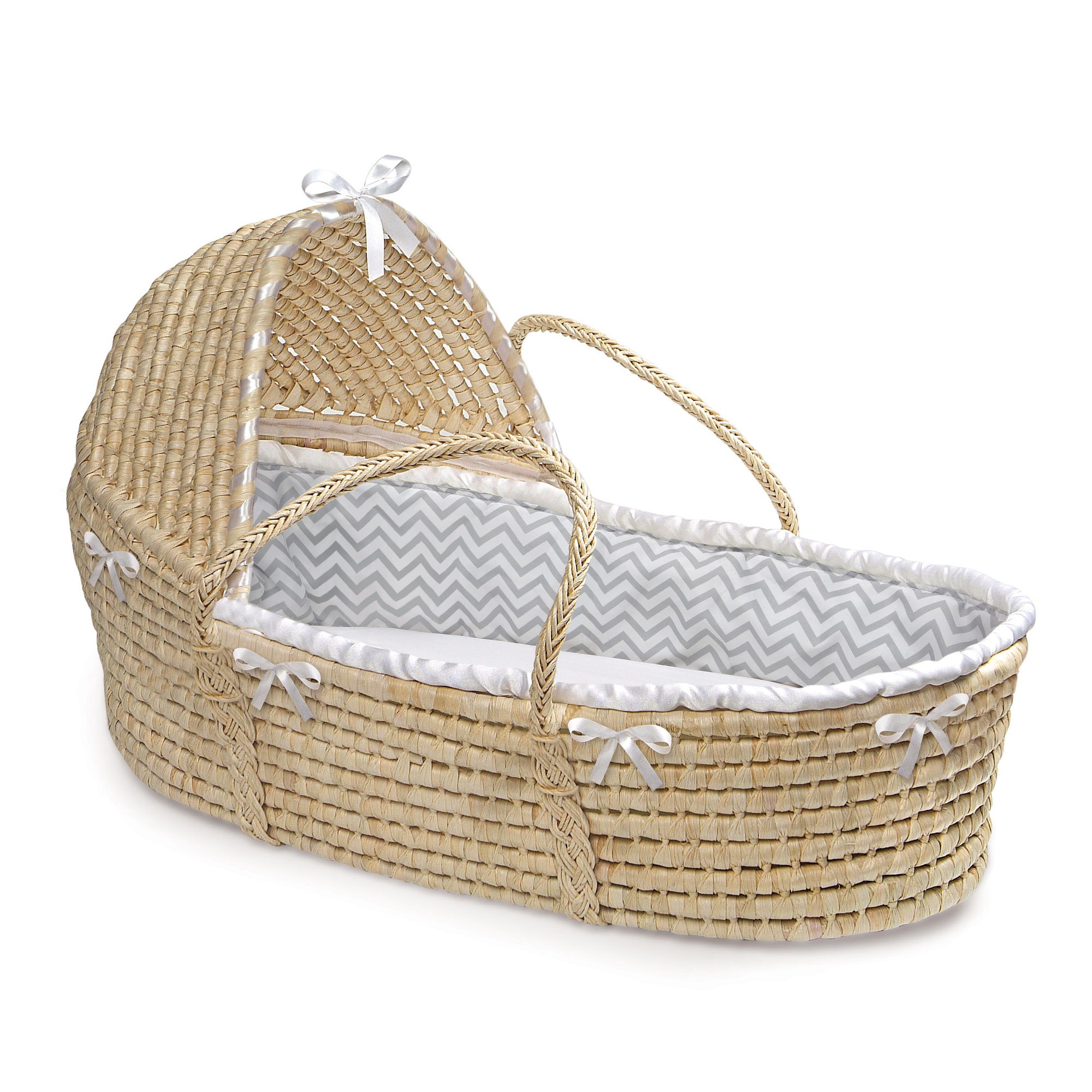 Badger Basket Natural Hooded Moses Basket & Reviews Wayfair