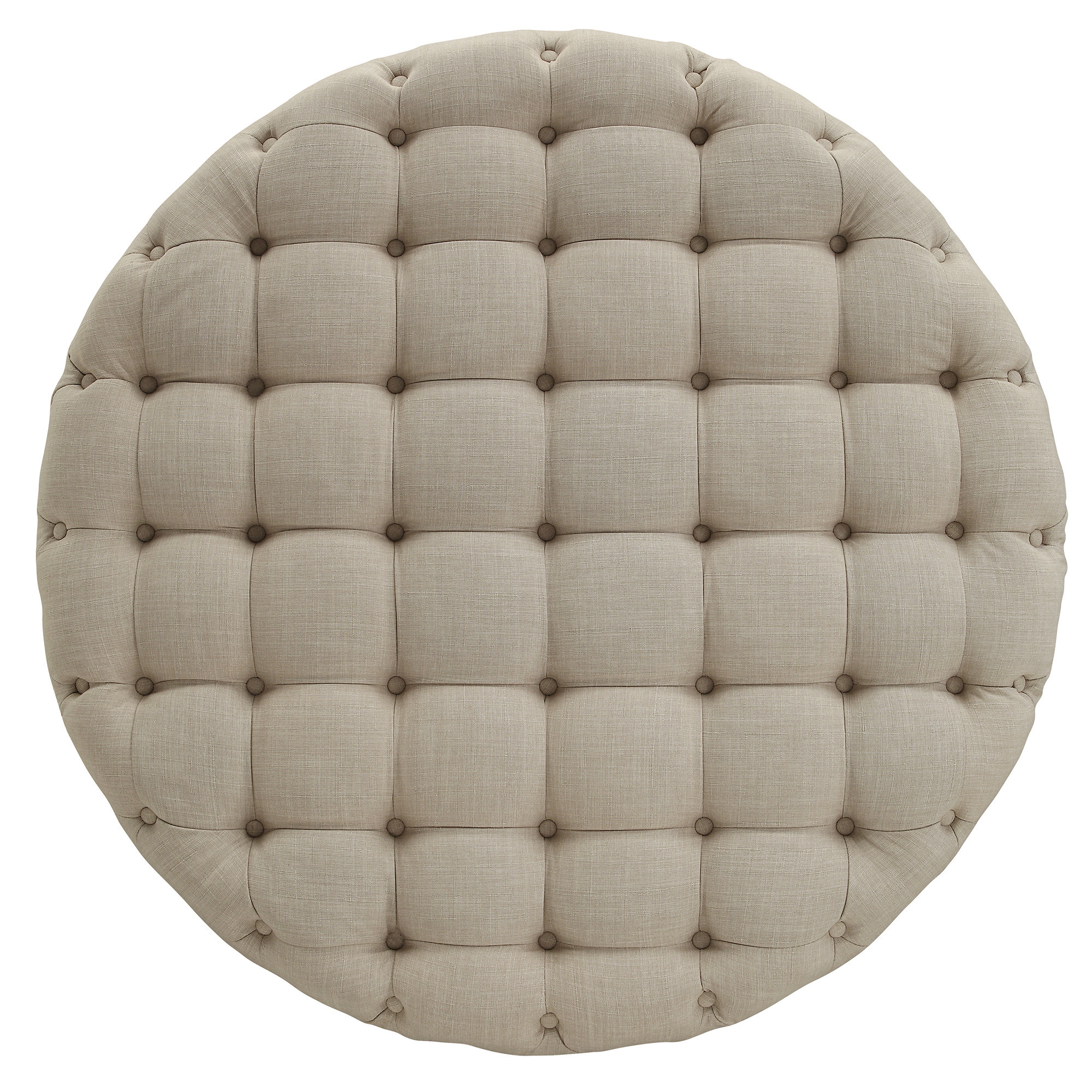 Bourges+Round+Tufted+Cocktail+Ottoman