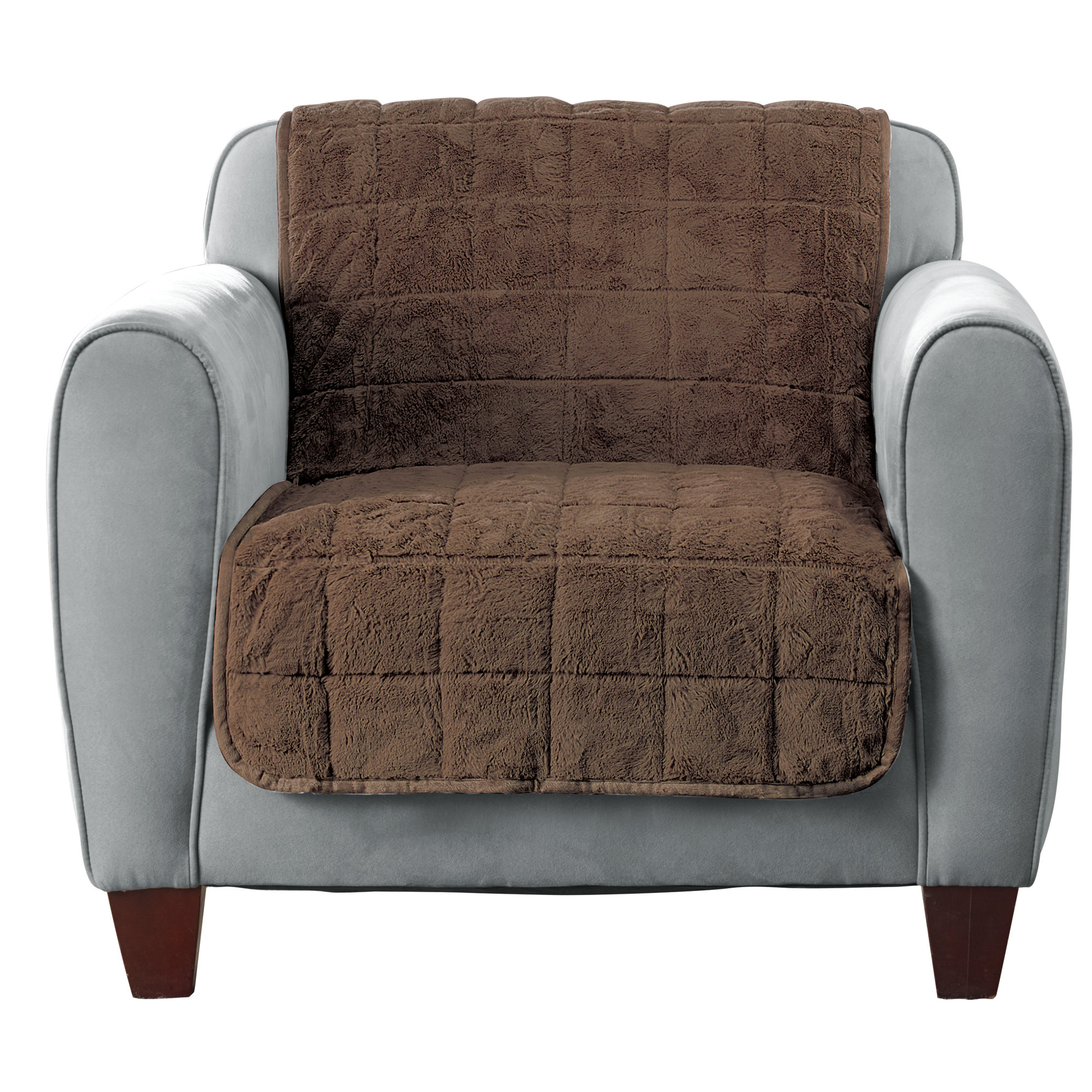 Sure Fit Faux Fur Quilted Armchair Slipcover Wayfair