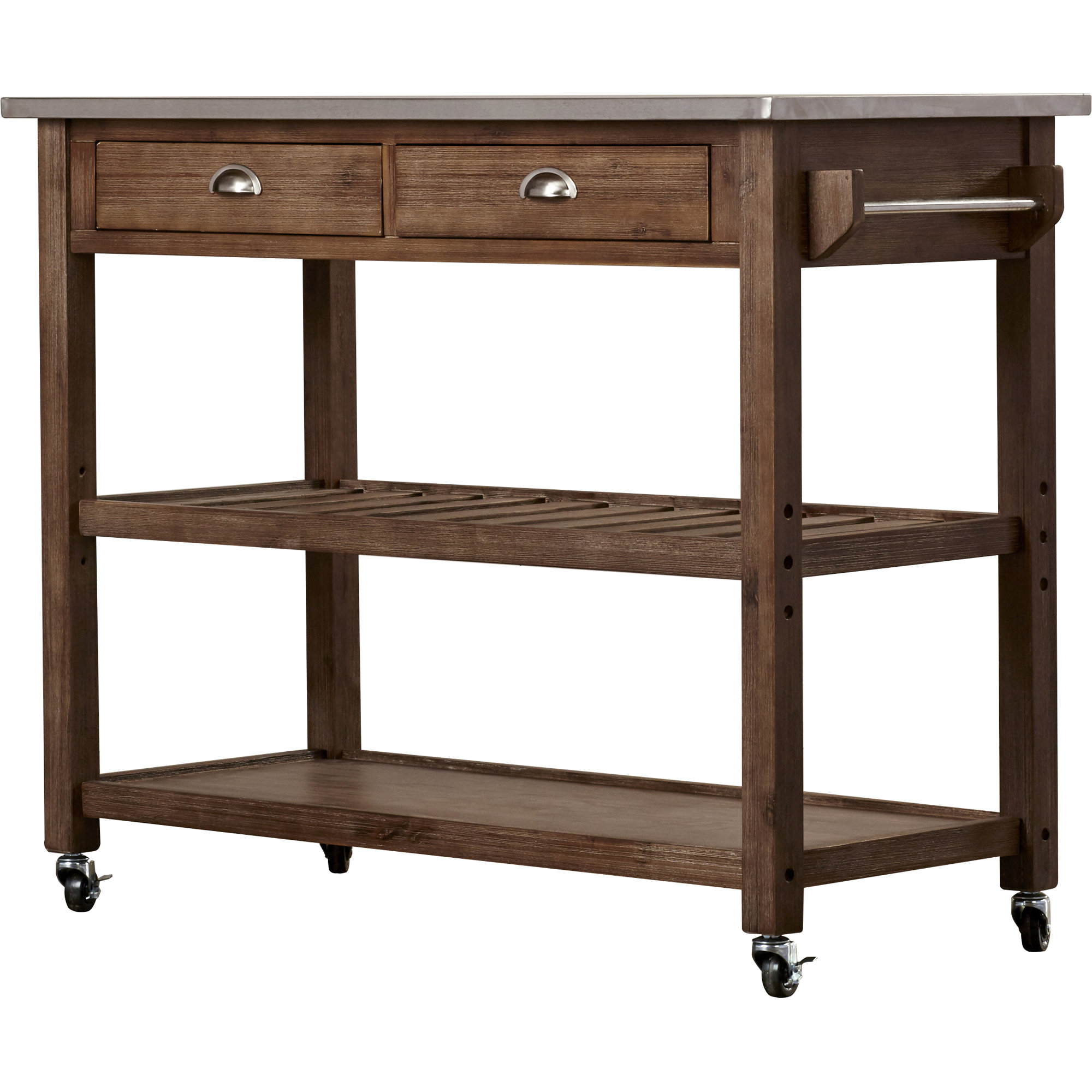 Eldorado Springs Kitchen Island with Stainless Steel Top ...