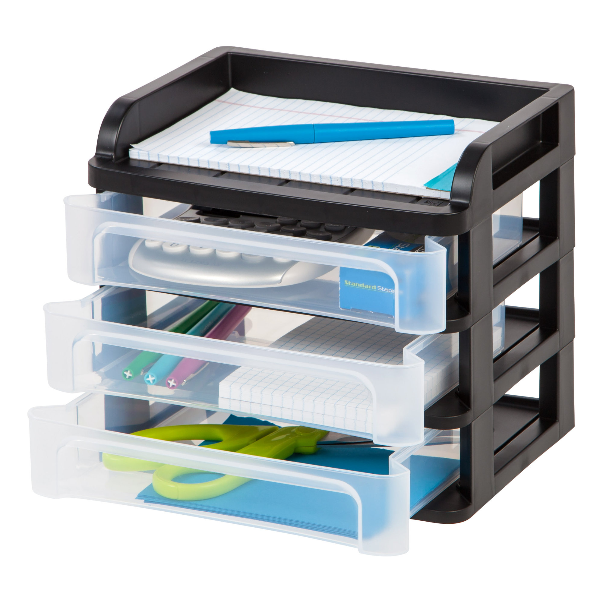 IRIS 3 Drawer Small Desktop Organizer & Reviews Wayfair