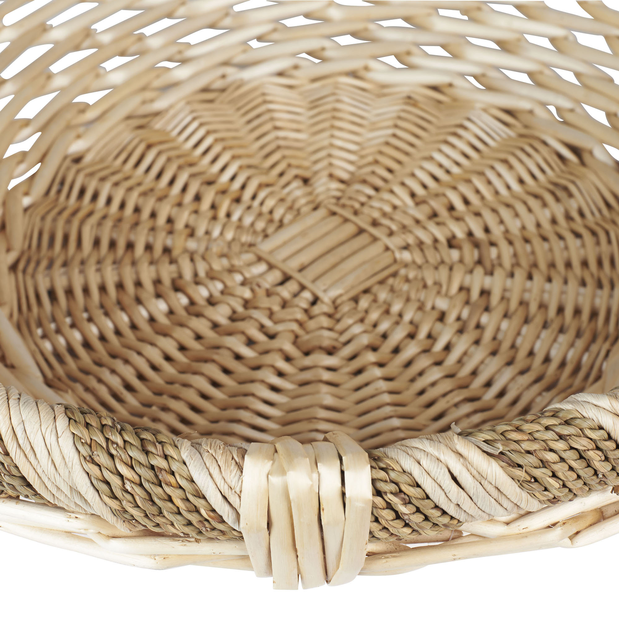 Household Essentials Decorative Round Rope and Willow Basket Wayfair