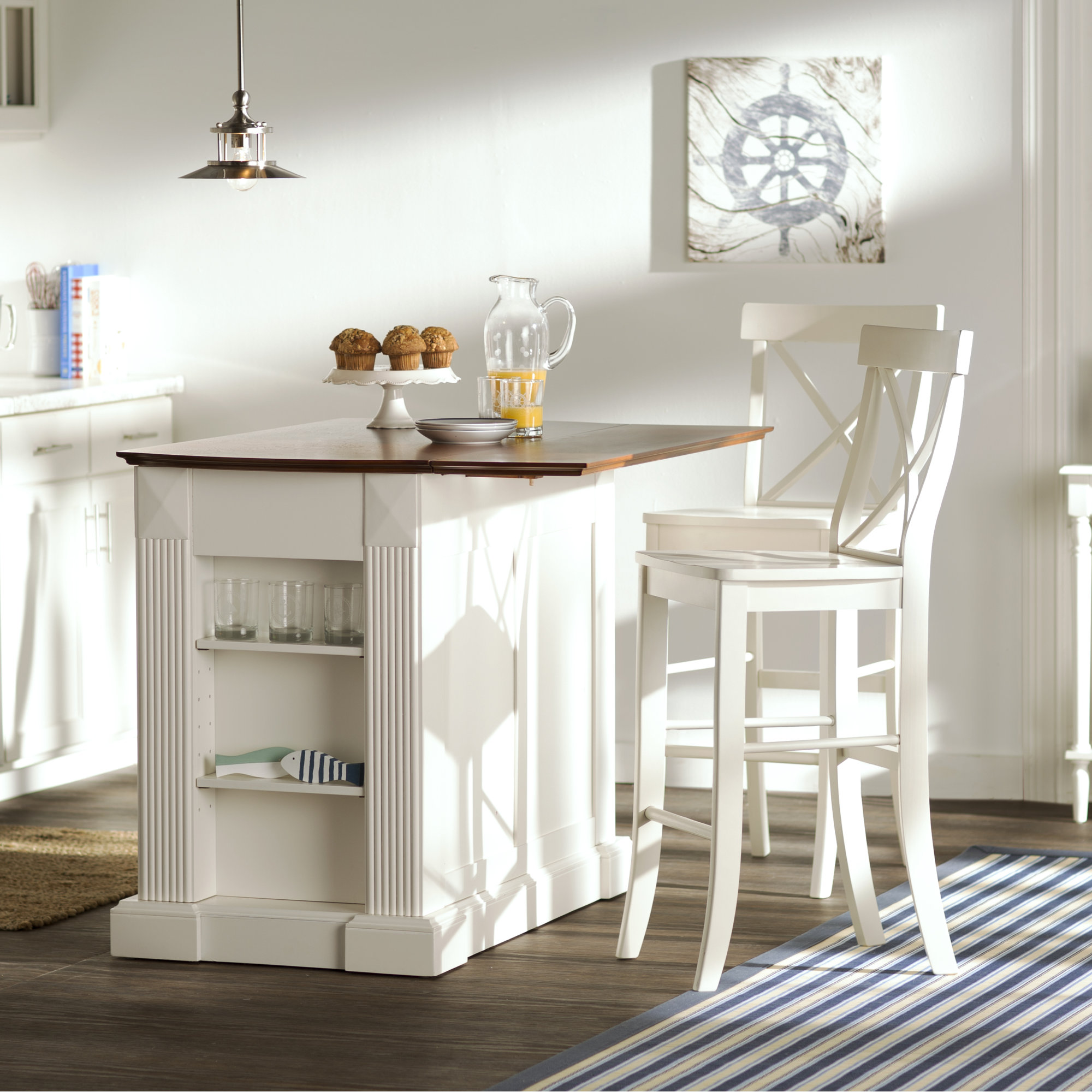 Breakwater Bay Plumeria Drop Leaf Breakfast Bar Top ...