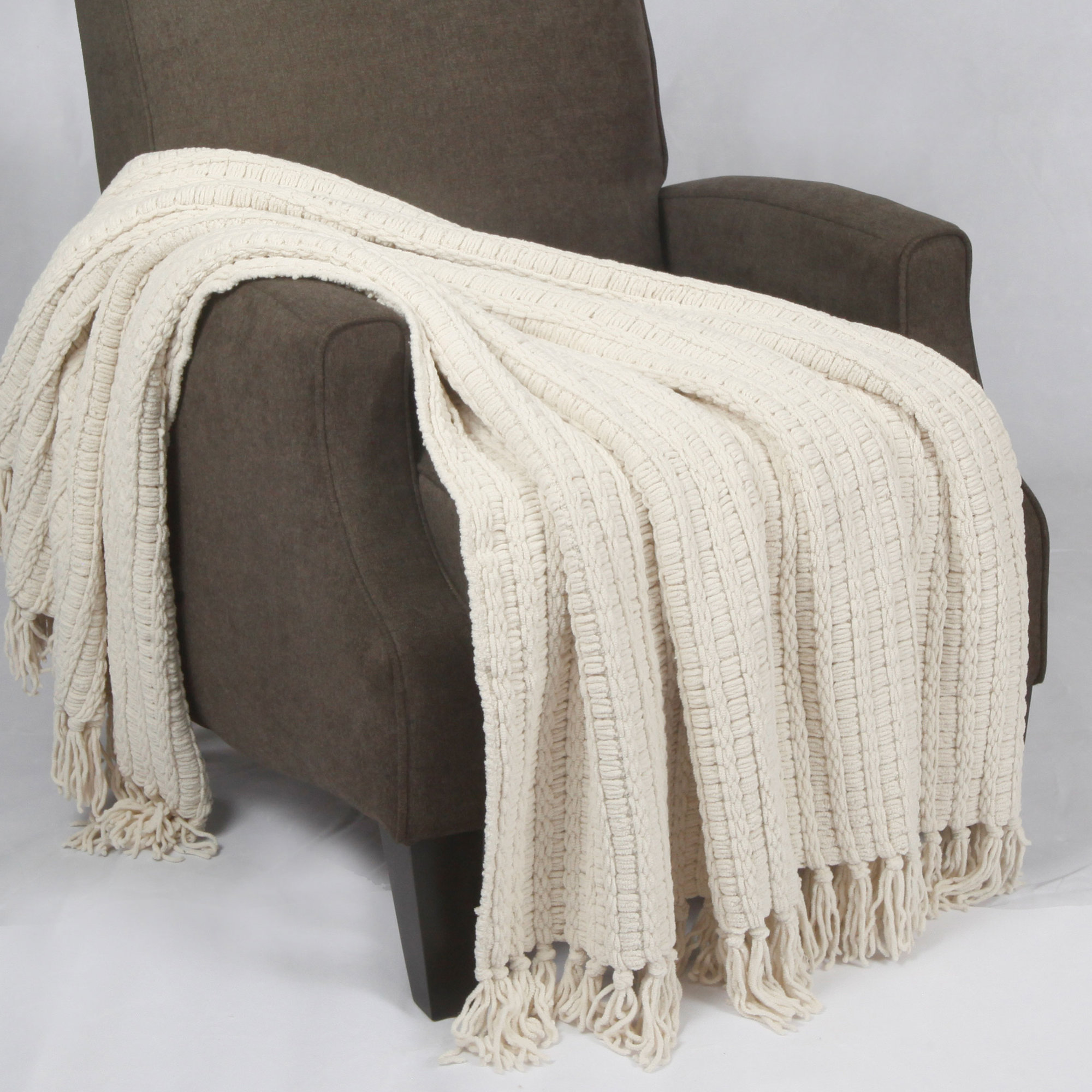 BOON Throw & Blanket Space Yarn Knitted Throw Blanket & Reviews Wayfair