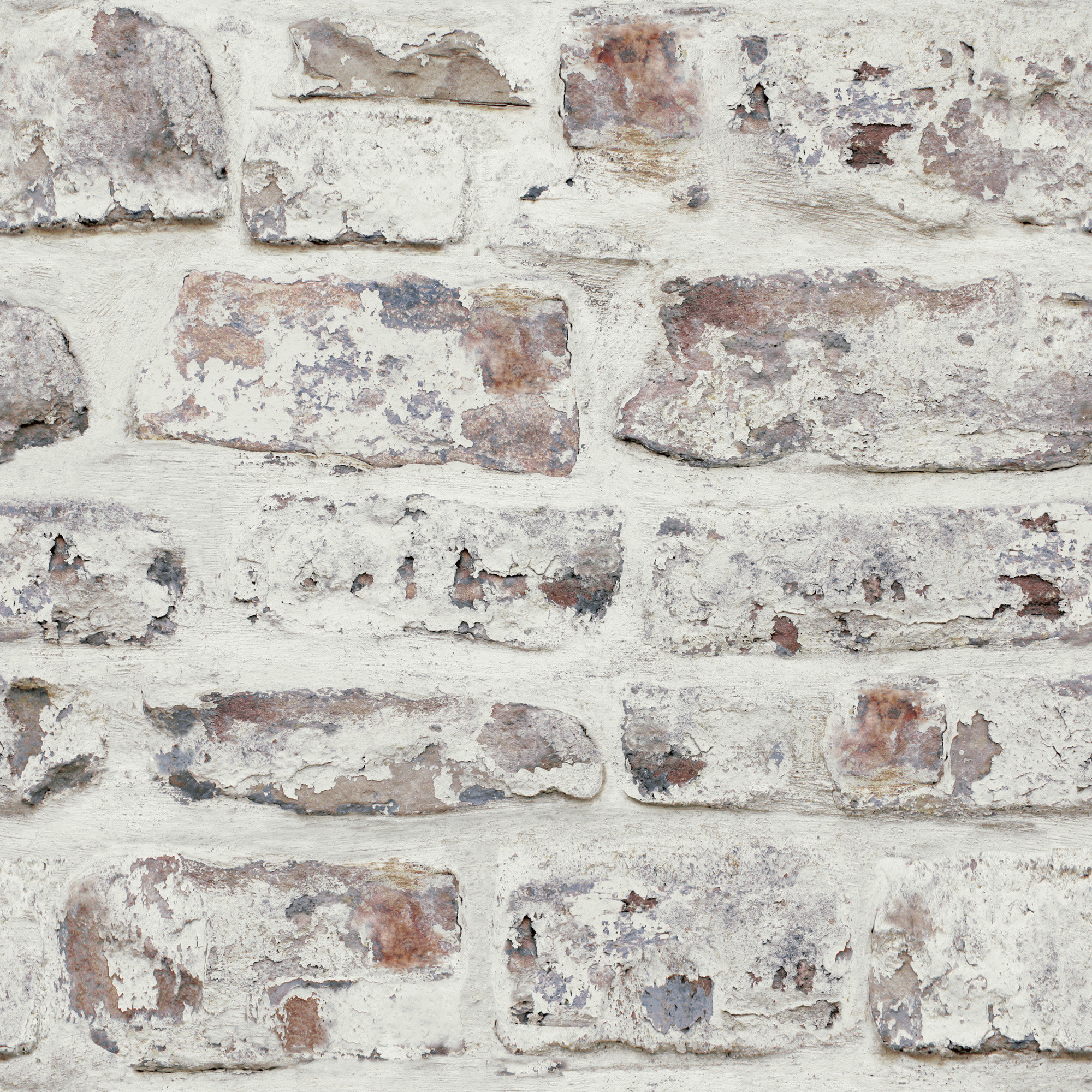 Arthouse Whitewashed Wall White 33.5' x 22" Brick ...