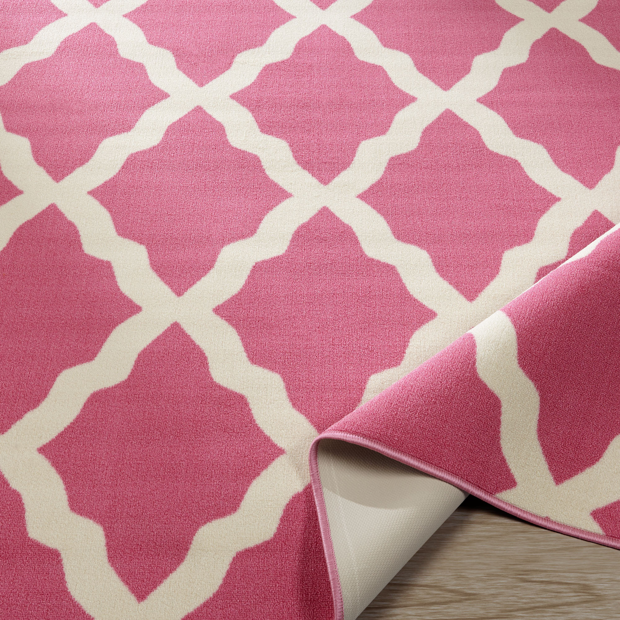 Ottomanson Glamour Machine Woven Hot Pink Area Rug & Reviews Wayfair