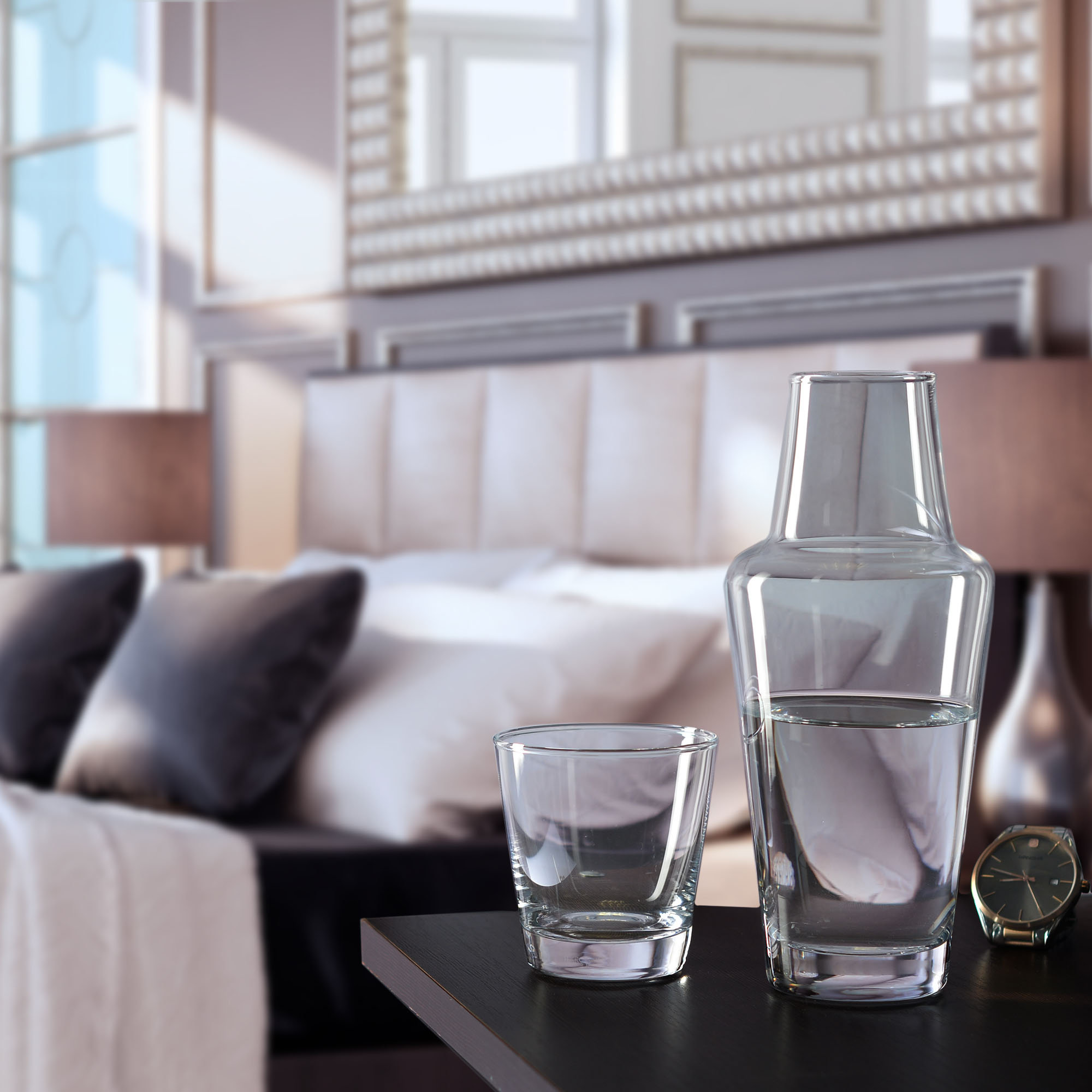 KROSNO Hydro 2 Piece Bedside Water Carafe Set & Reviews Wayfair