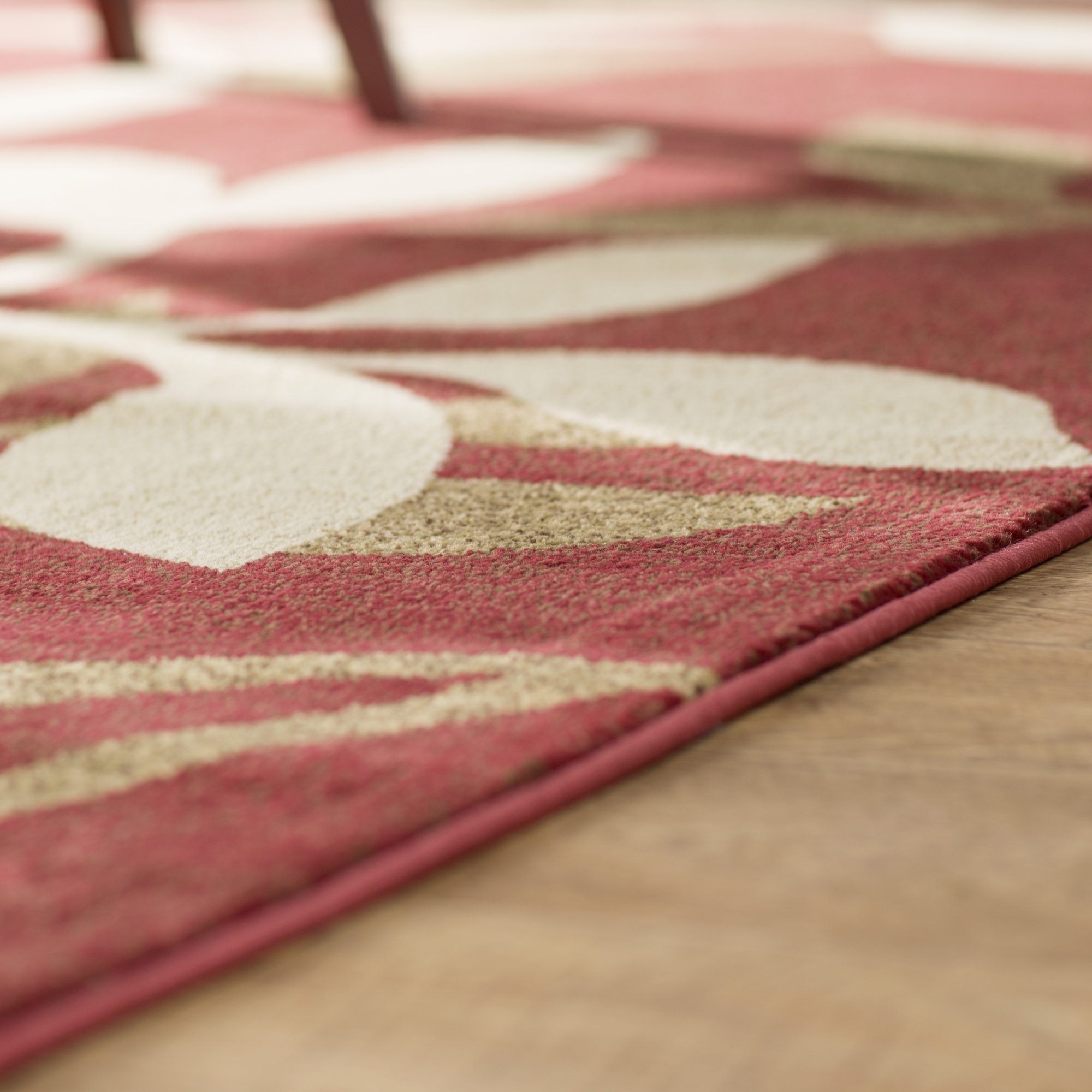 Charlton Home Gaskins Burgundy/Tan Area Rug & Reviews Wayfair