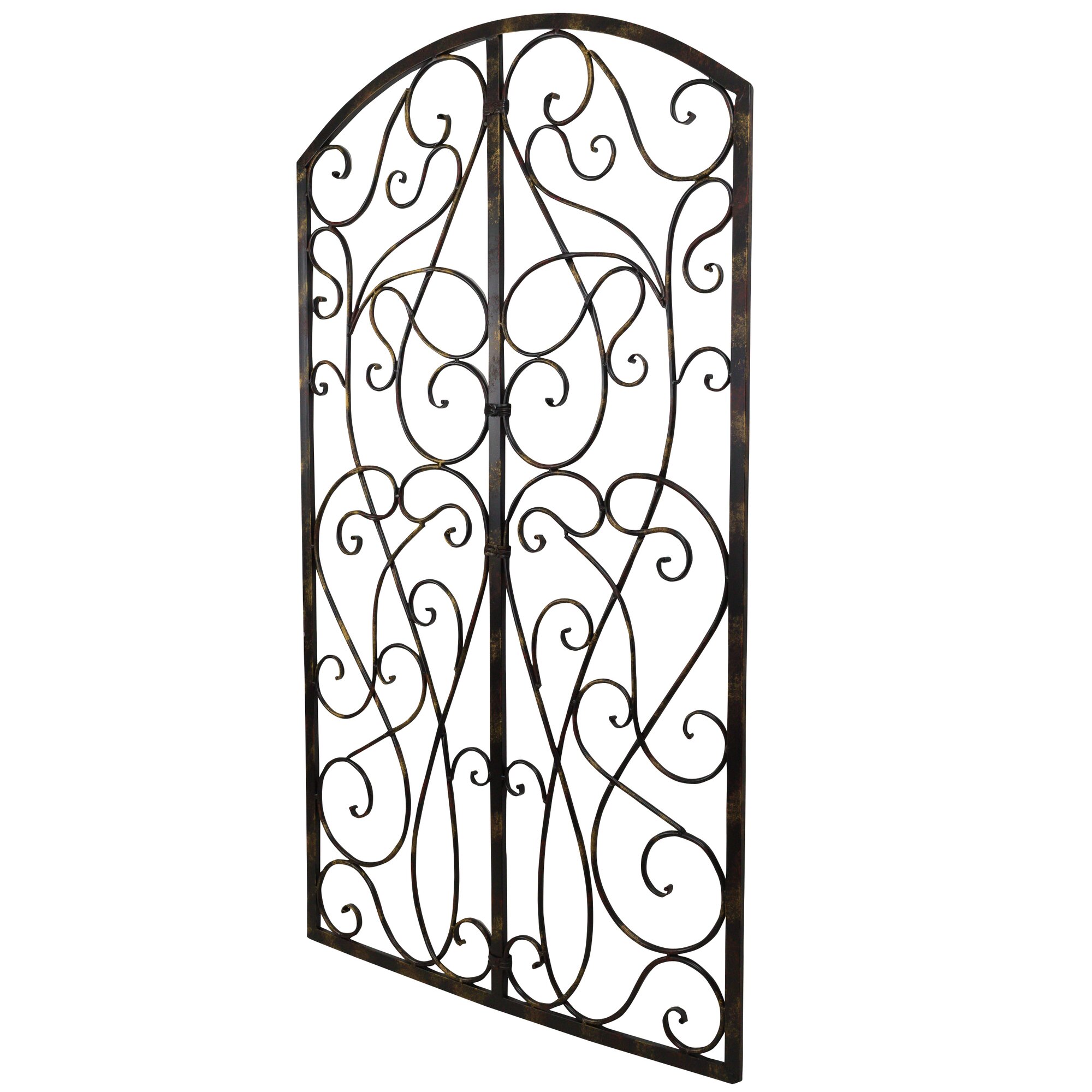 BayAccents Wrought Iron Scroll Panel Wall Décor | Wayfair