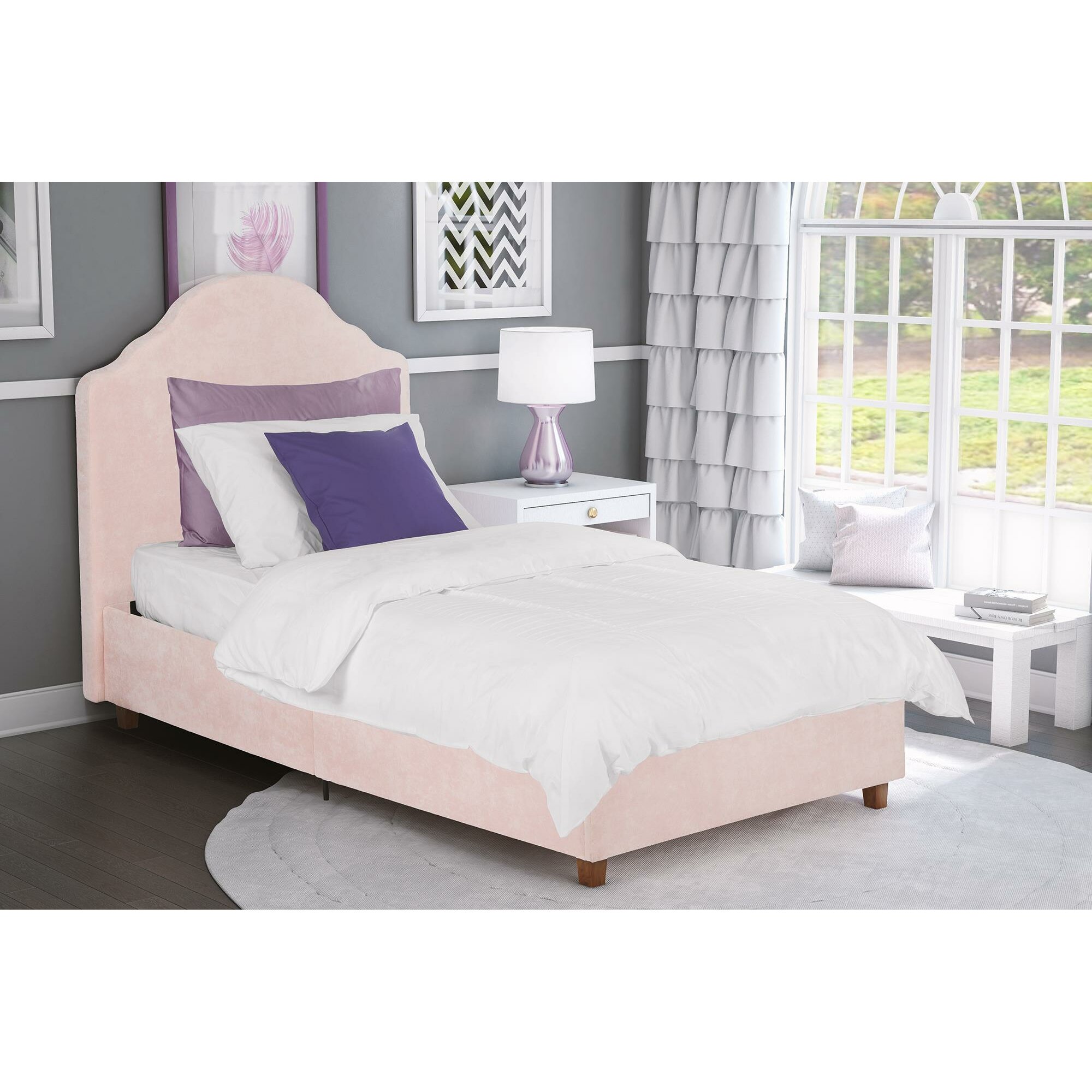 Viv + Rae Annie Twin Upholstered Platform Bed & Reviews | Wayfair