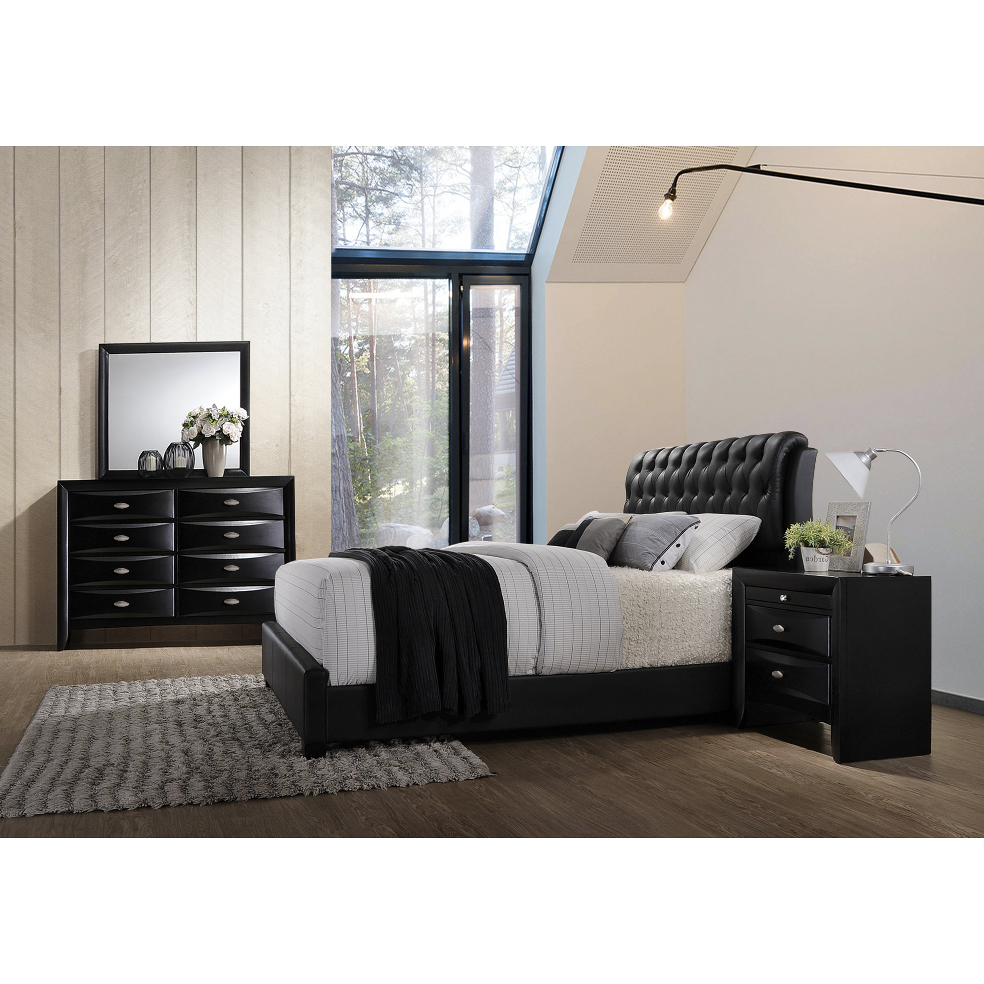 Roundhill Furniture Blemerey 4 Piece Bedroom Set | Wayfair