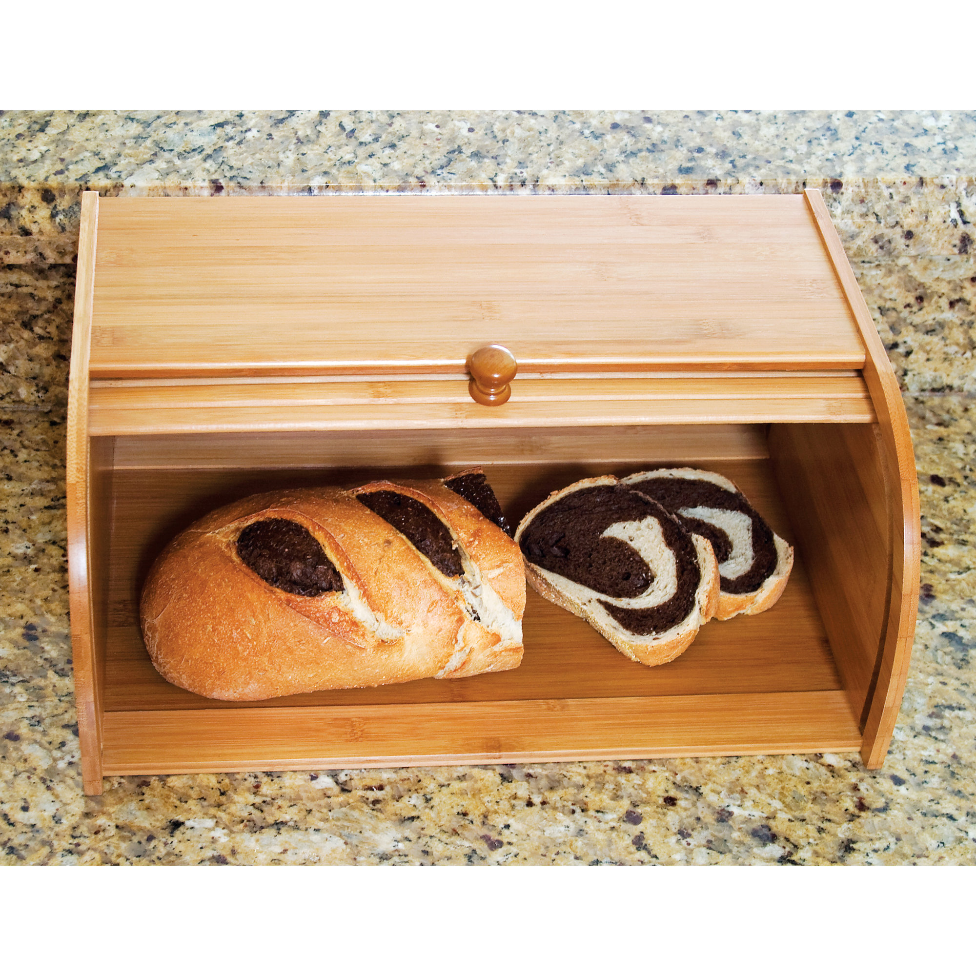 Lipper International Bamboo Roll Top Bread Box & Reviews Wayfair